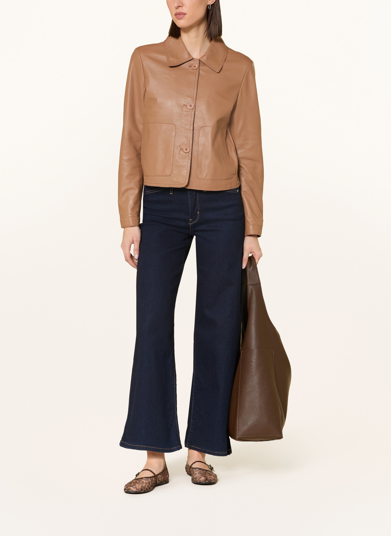 MILESTONE Lederjacke MSAMMI: COGNAC