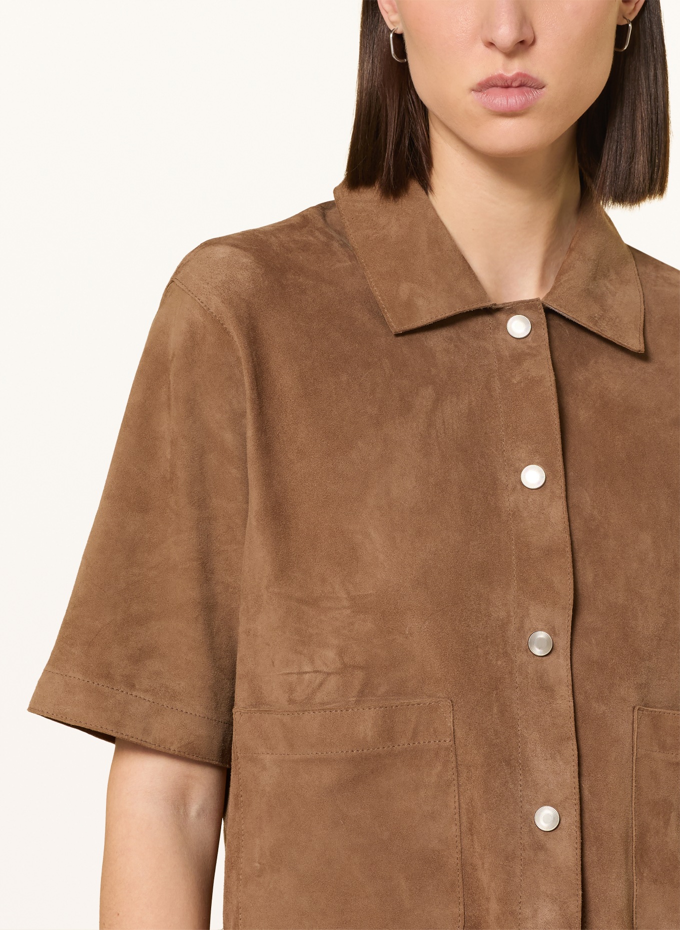 MILESTONE Leder-Overjacket MSRUTH: COGNAC