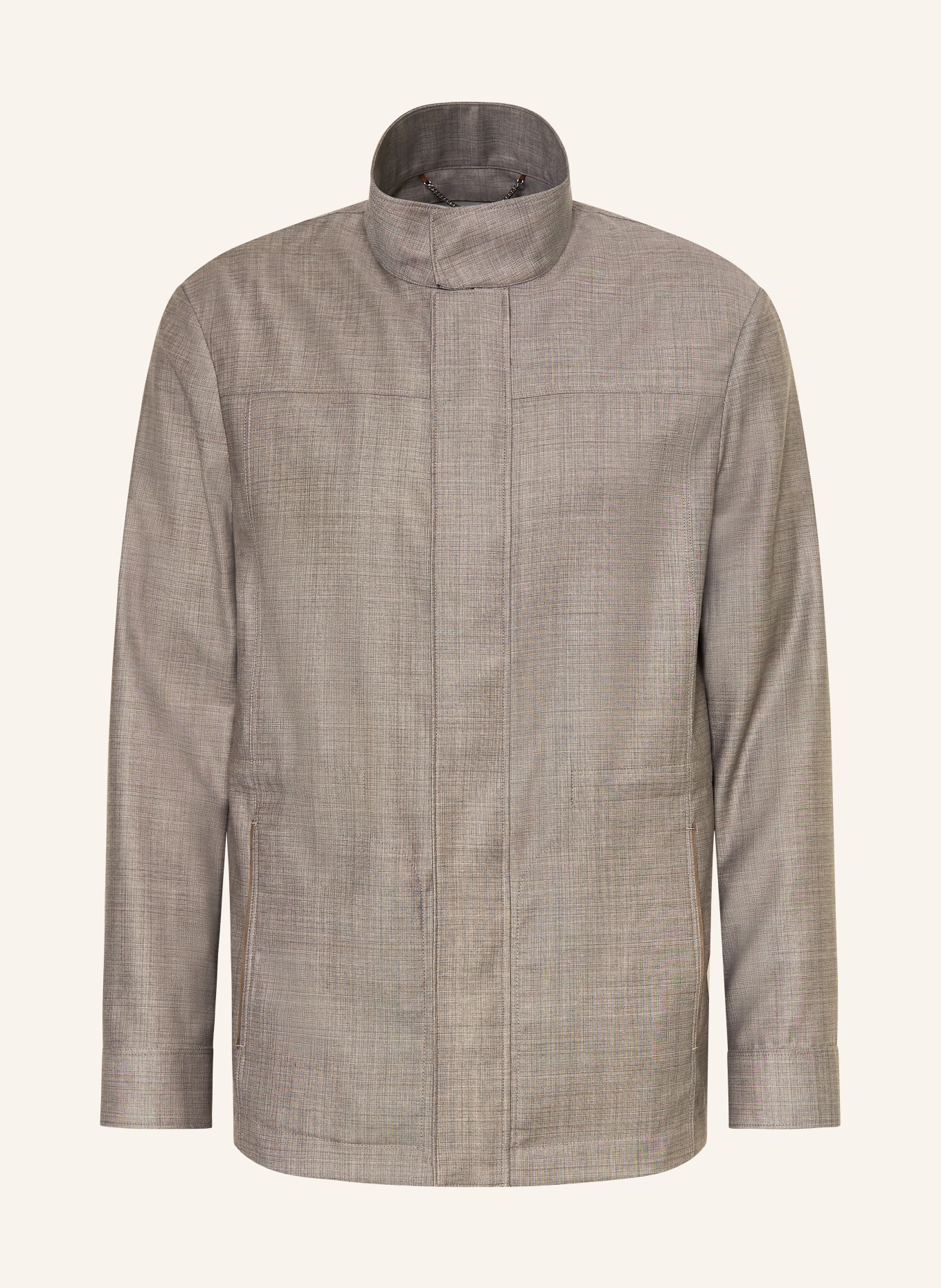 CANALI Fieldjacket: GRAU / HELLGRAU