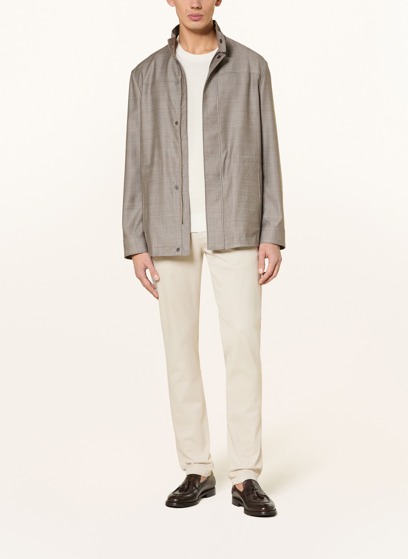 CANALI Fieldjacket: GRAU / HELLGRAU