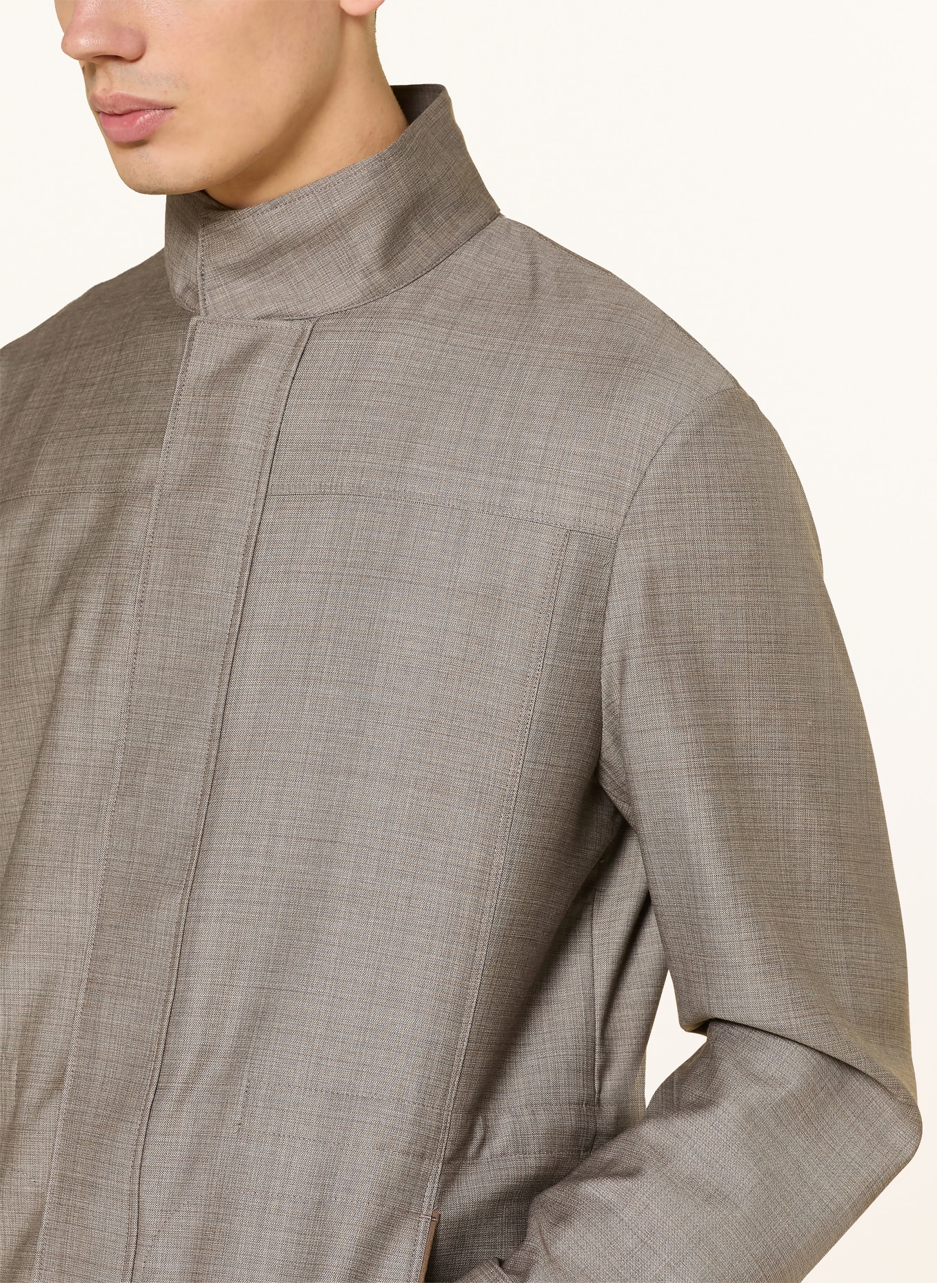 CANALI Fieldjacket: GRAU / HELLGRAU