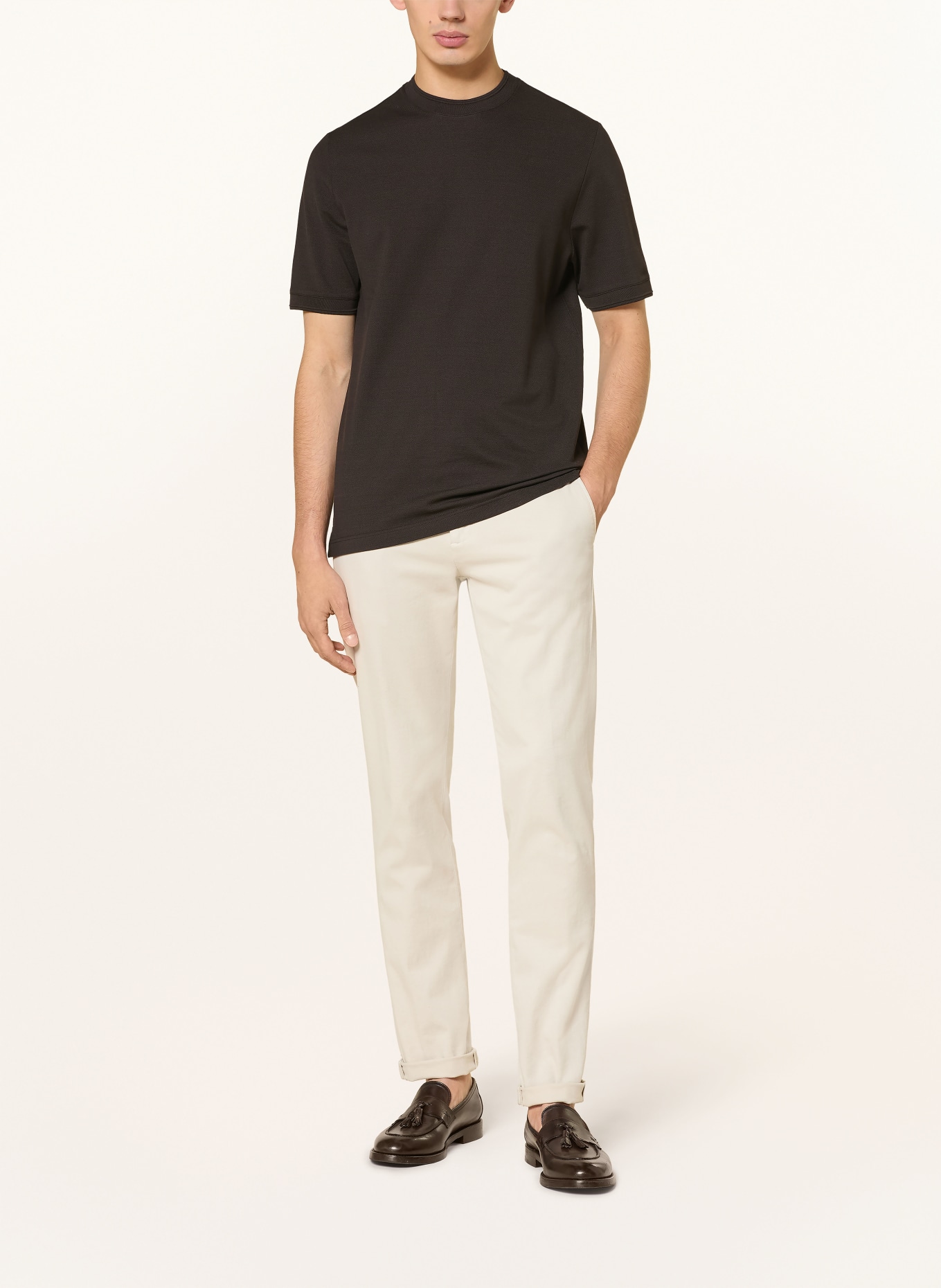 CANALI T-Shirt: DUNKELBRAUN