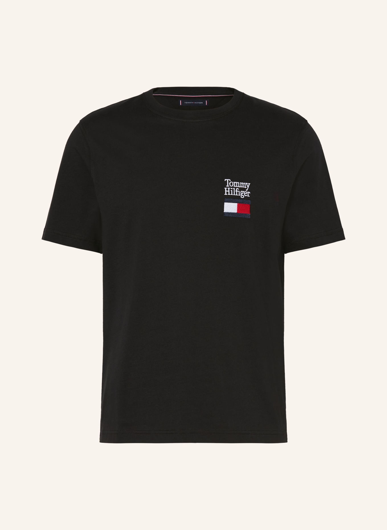 TOMMY HILFIGER T-Shirt: SCHWARZ