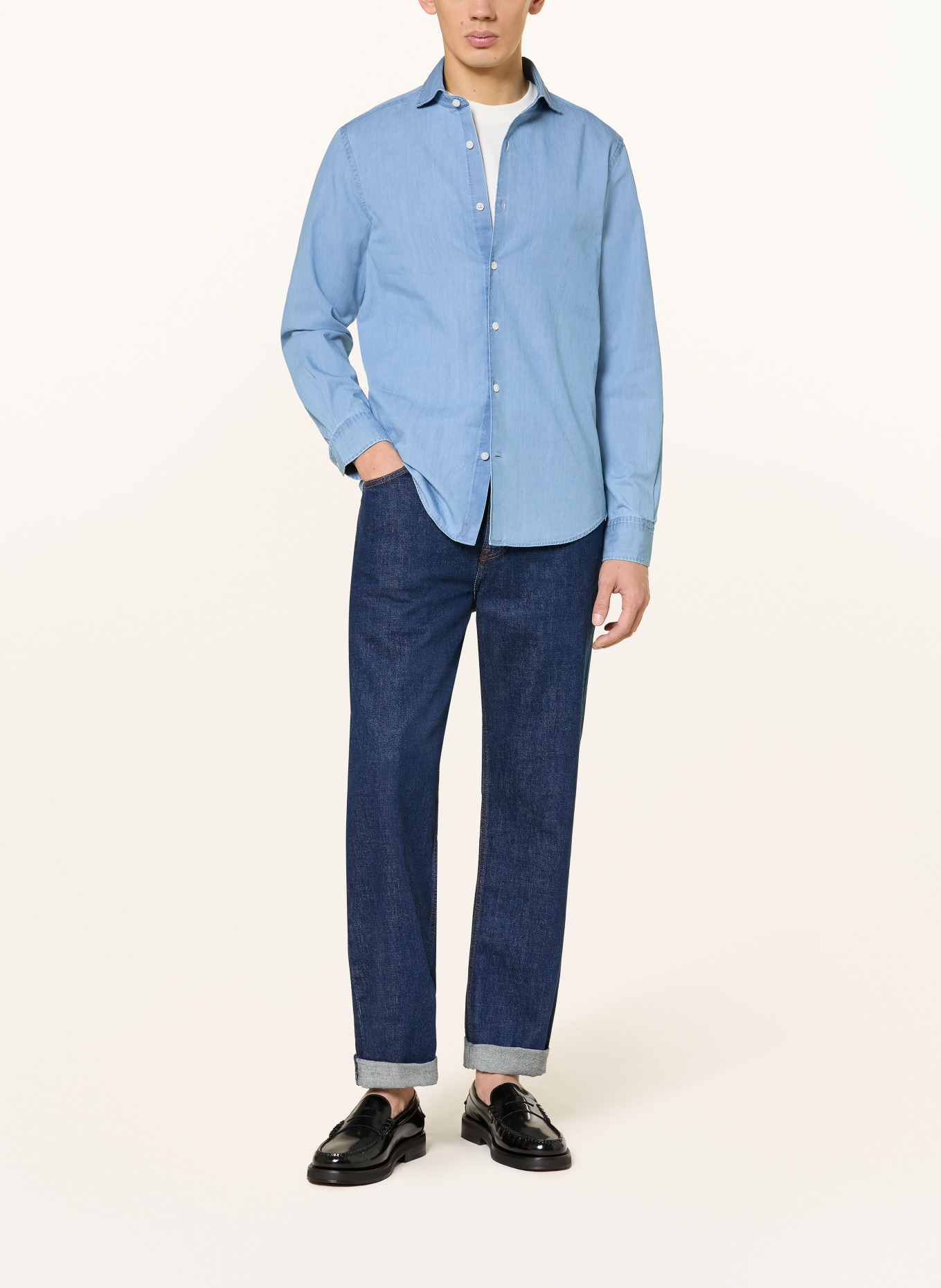 TOMMY HILFIGER Jeanshemd Slim Fit: HELLBLAU