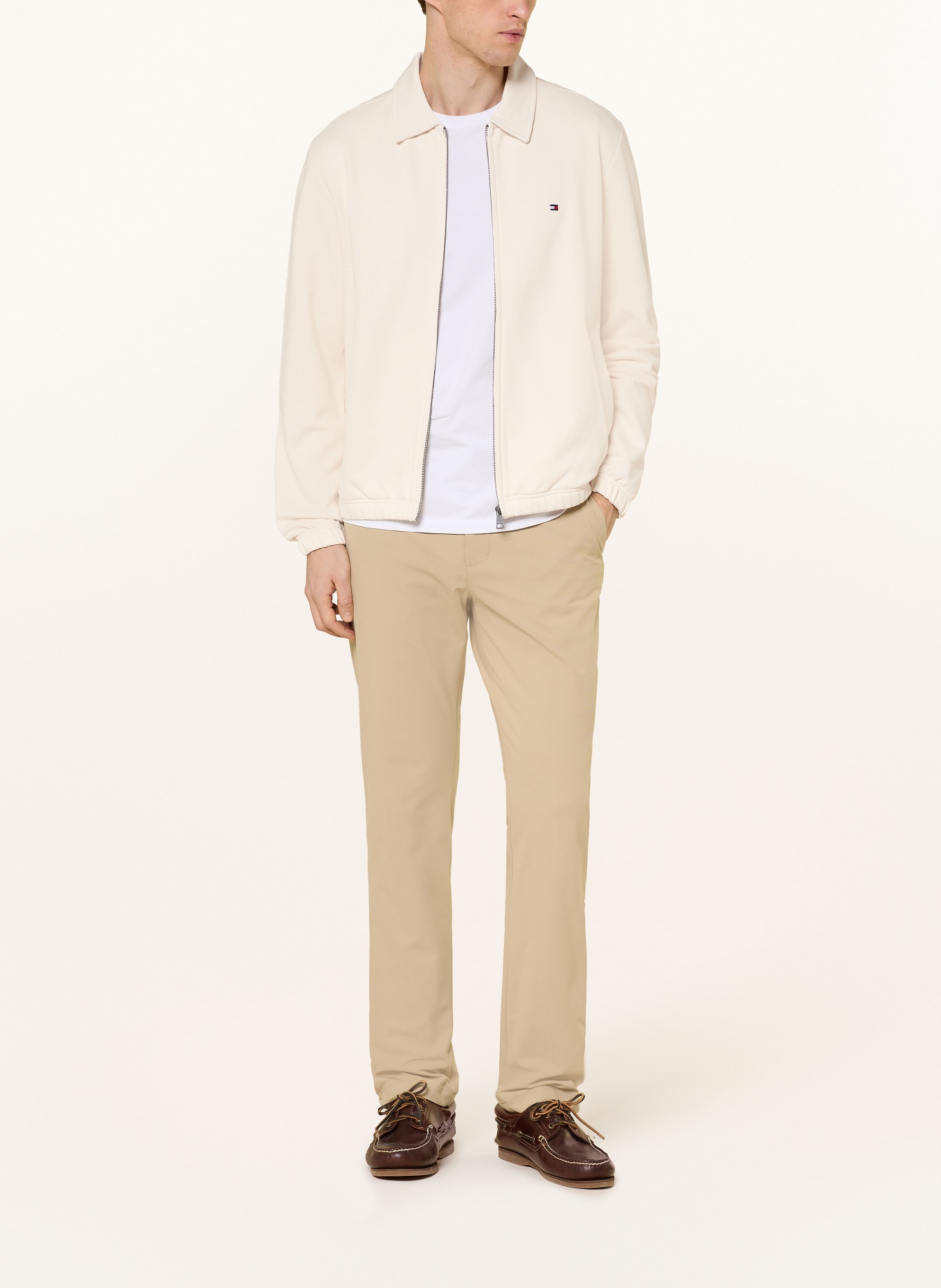 TOMMY HILFIGER sweat jacket: CREAM