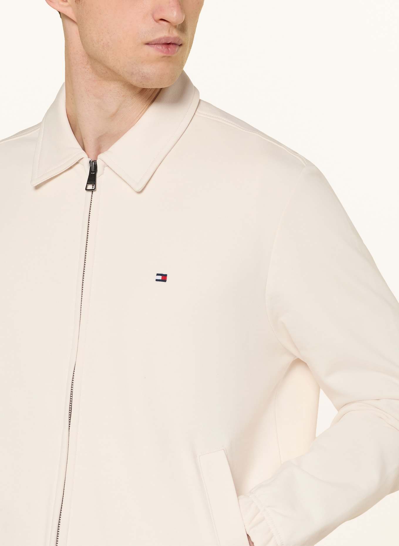 TOMMY HILFIGER sweat jacket: CREAM