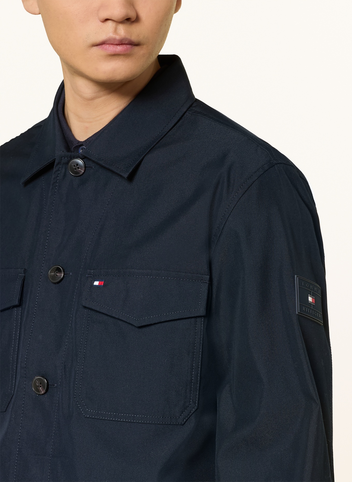 TOMMY HILFIGER Overjacket: DUNKELBLAU