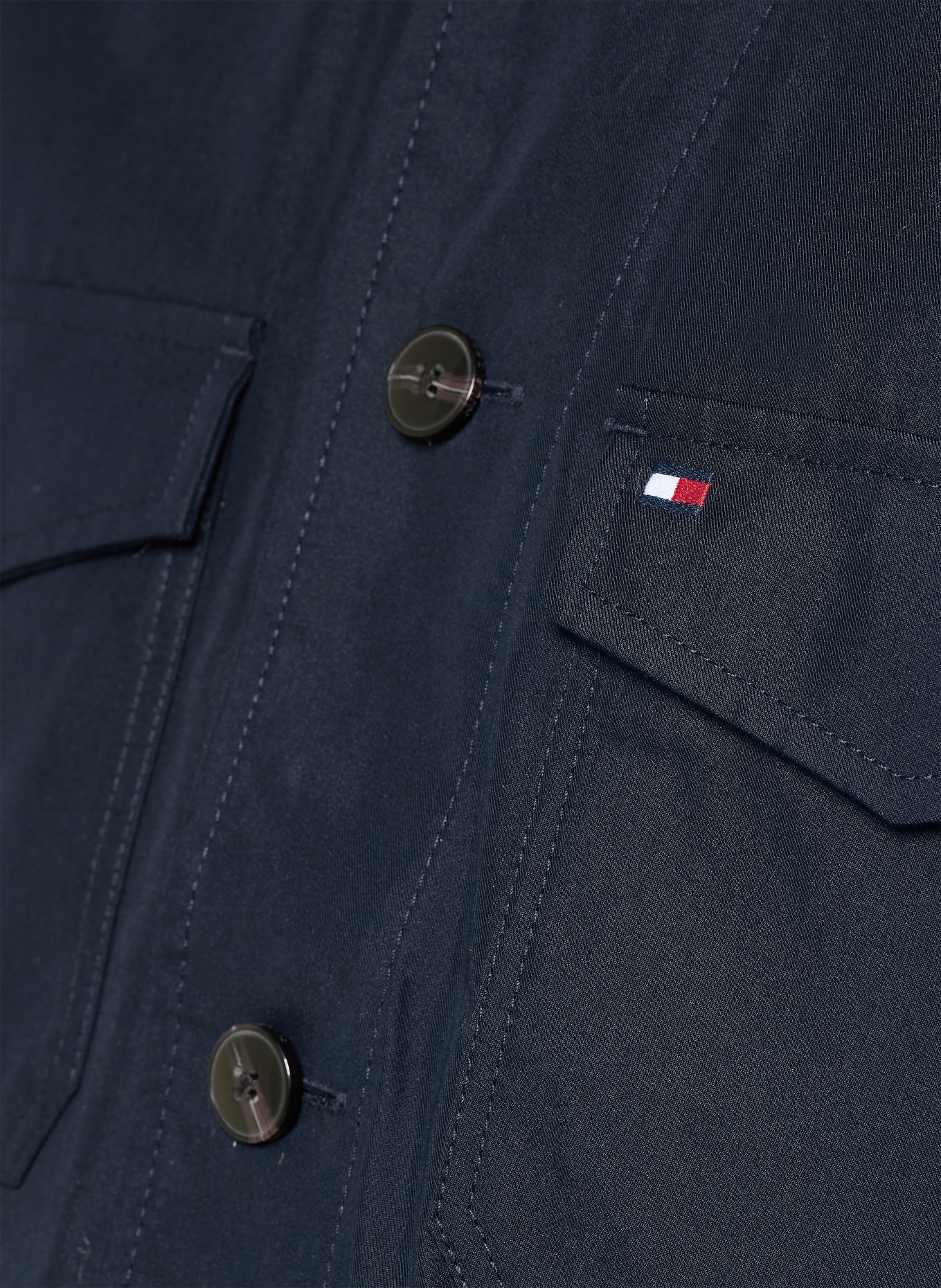 TOMMY HILFIGER Overjacket: DUNKELBLAU