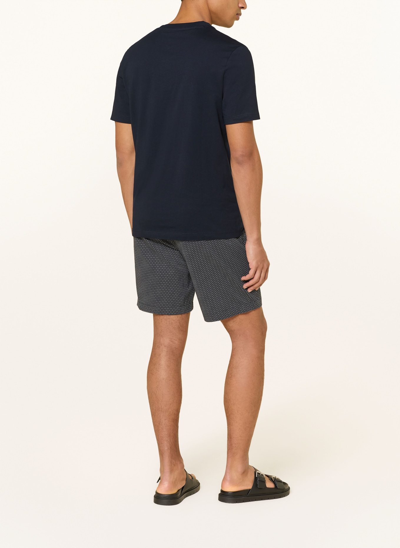 TOMMY HILFIGER Chinoshorts DOVER Regular Fit: DUNKELBLAU / WEISS