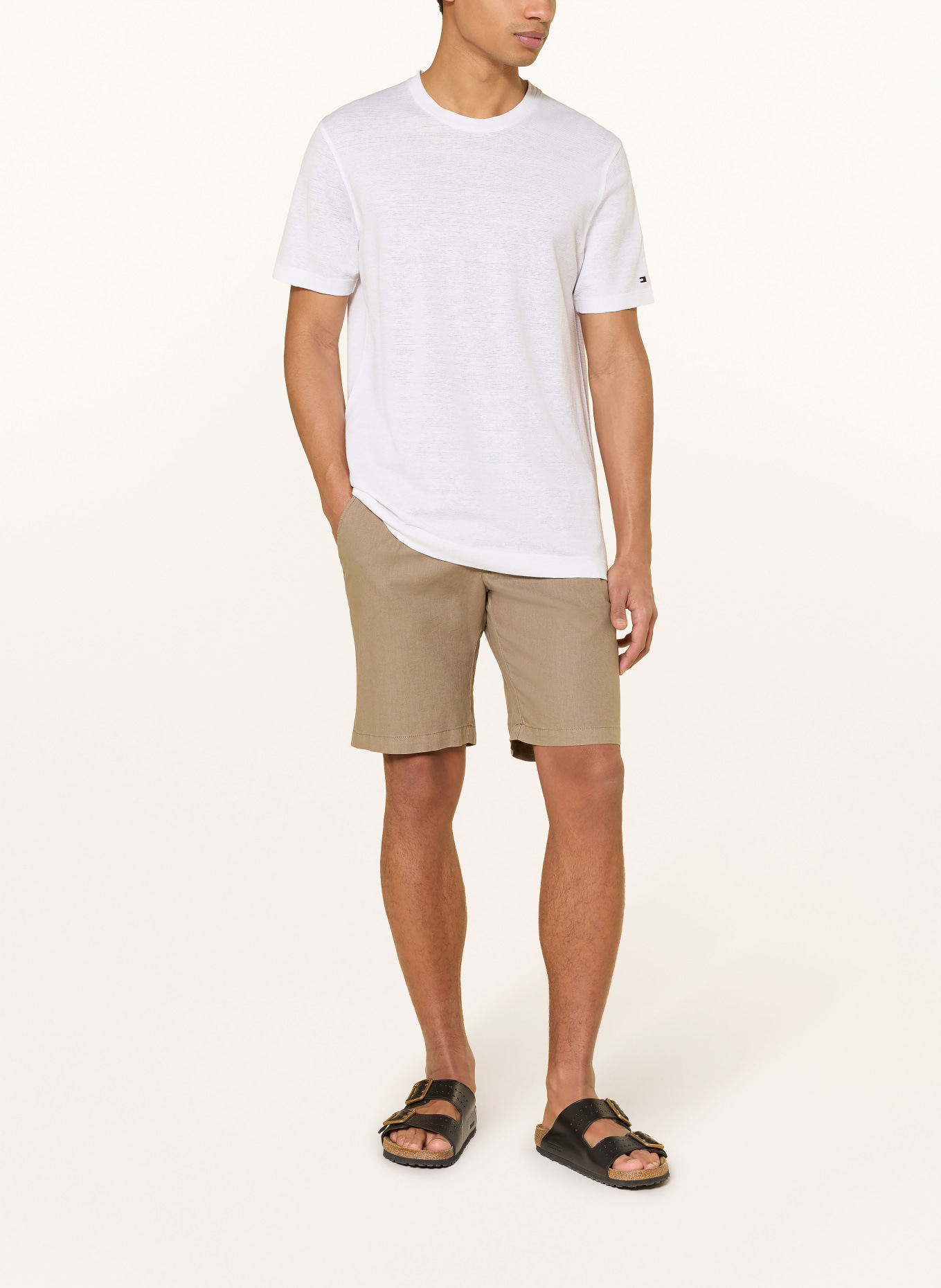 TOMMY HILFIGER T-Shirt aus Leinen: WEISS