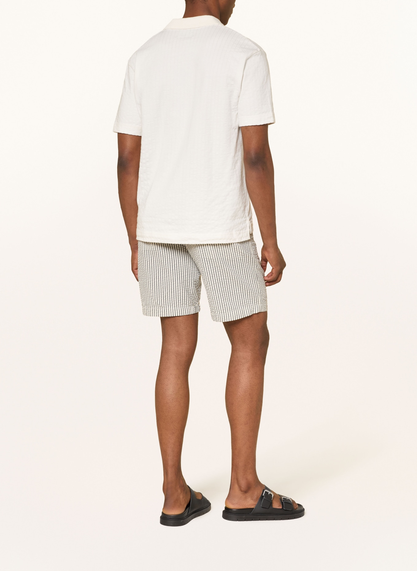 TOMMY HILFIGER Shorts DOVER: GRAU / ECRU