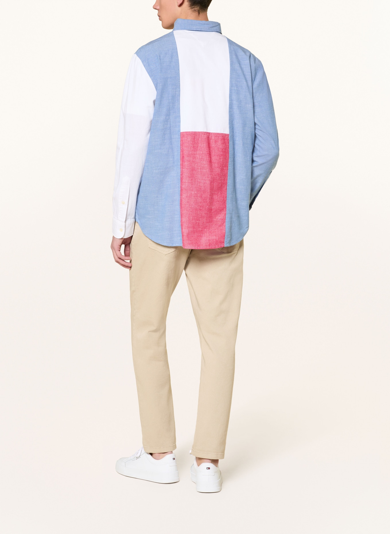 TOMMY HILFIGER Košile Classic Fit: TMAVĚ MODRÁ / ČERVENÁ / BÍLÁ