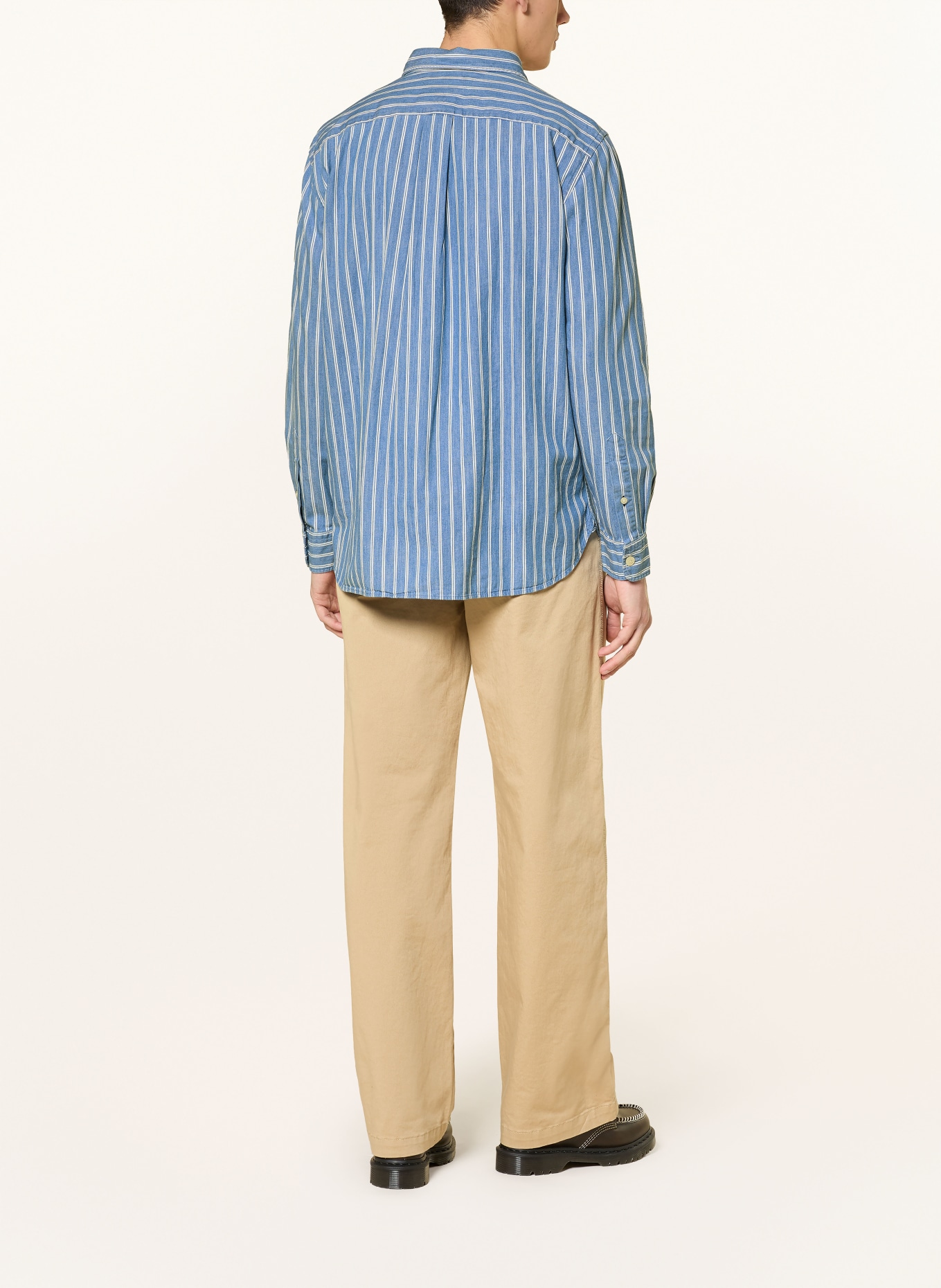 TOMMY HILFIGER Classic Fit Shirt: BLUE / WHITE