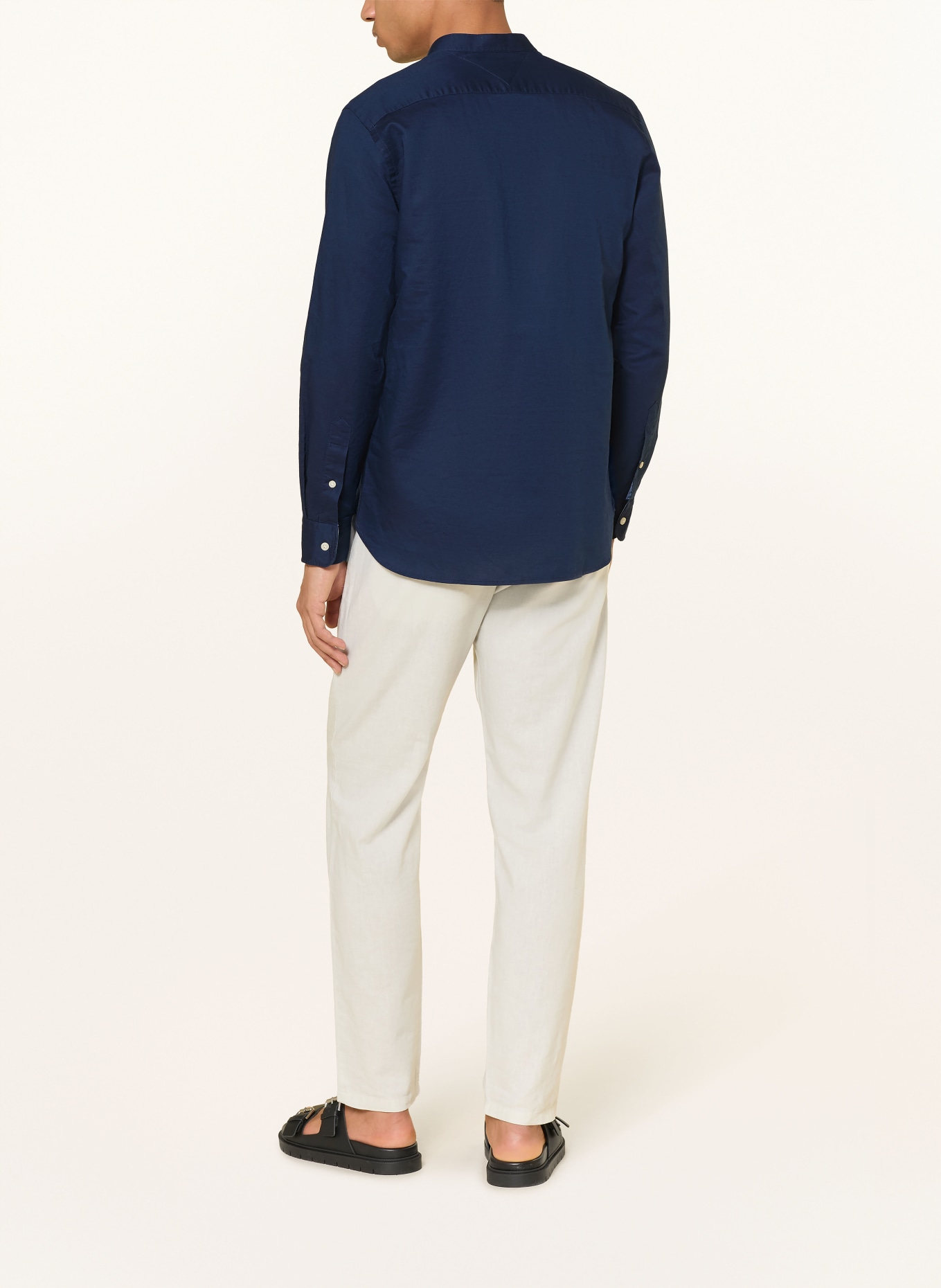 TOMMY HILFIGER Koszula Slim Fit z stójką i sznurkami: GRANATOWY