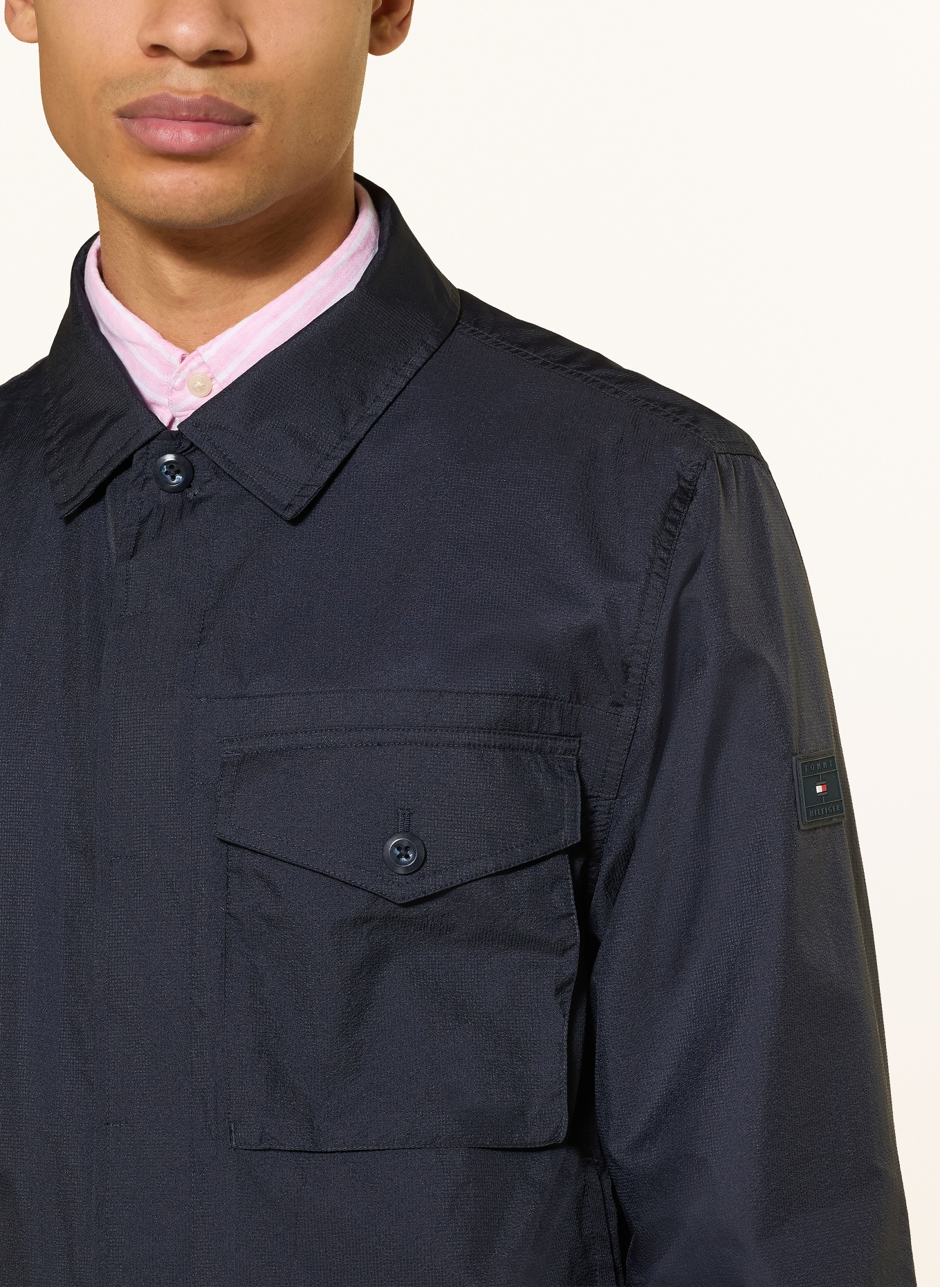 TOMMY HILFIGER Overjacket: DONKERBLAUW