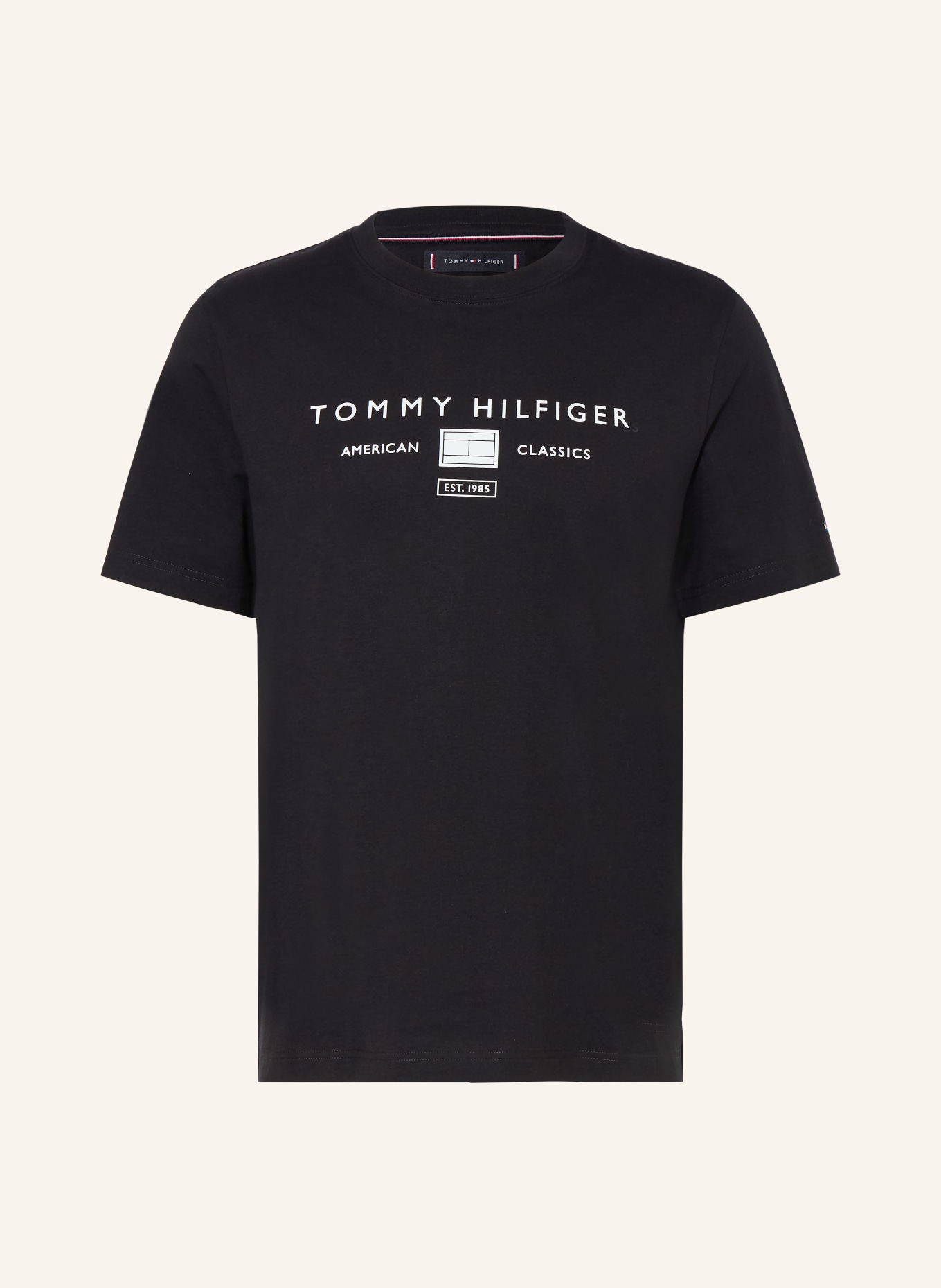 TOMMY HILFIGER T-Shirt: SCHWARZ