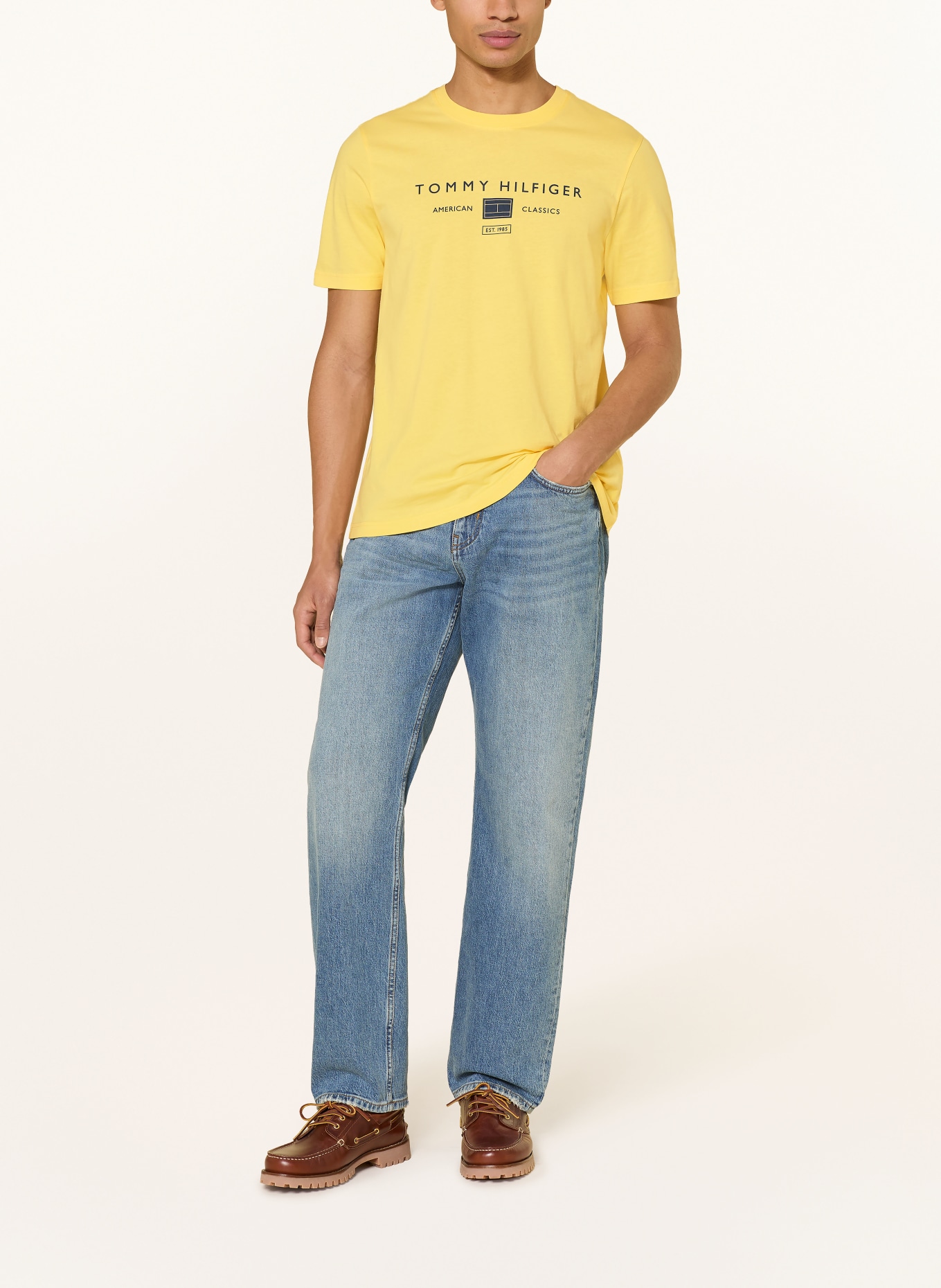 TOMMY HILFIGER koszulka: ŻÓŁTY