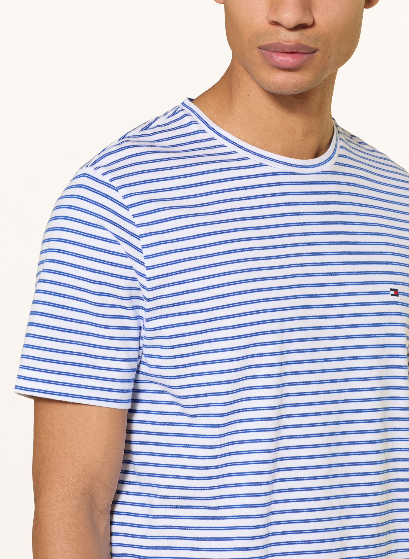 TOMMY HILFIGER T-Shirt: WEISS / BLAU
