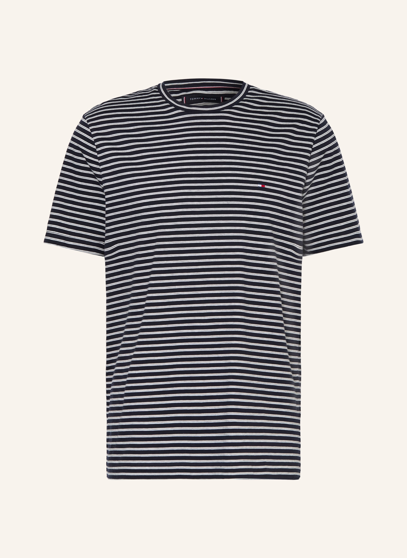 TOMMY HILFIGER T-Shirt: DUNKELBLAU / WEISS
