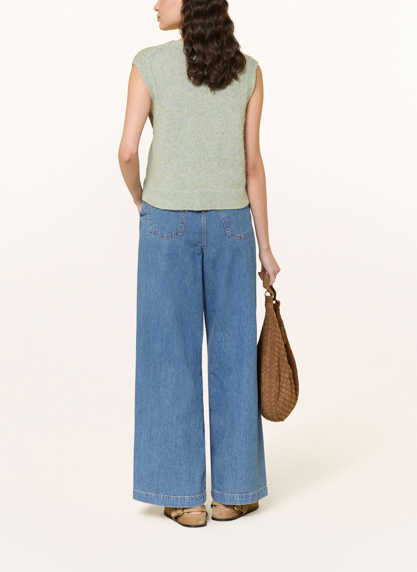 Marc O'Polo DENIM Wide Leg Jeans TOMMA PLEATED: 4985 Medium Blue_Multi_58