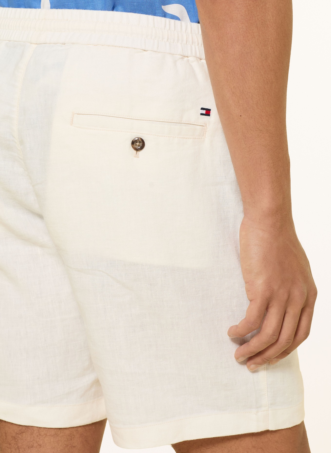 TOMMY HILFIGER Leinenshorts DOVER Regular Fit: ECRU
