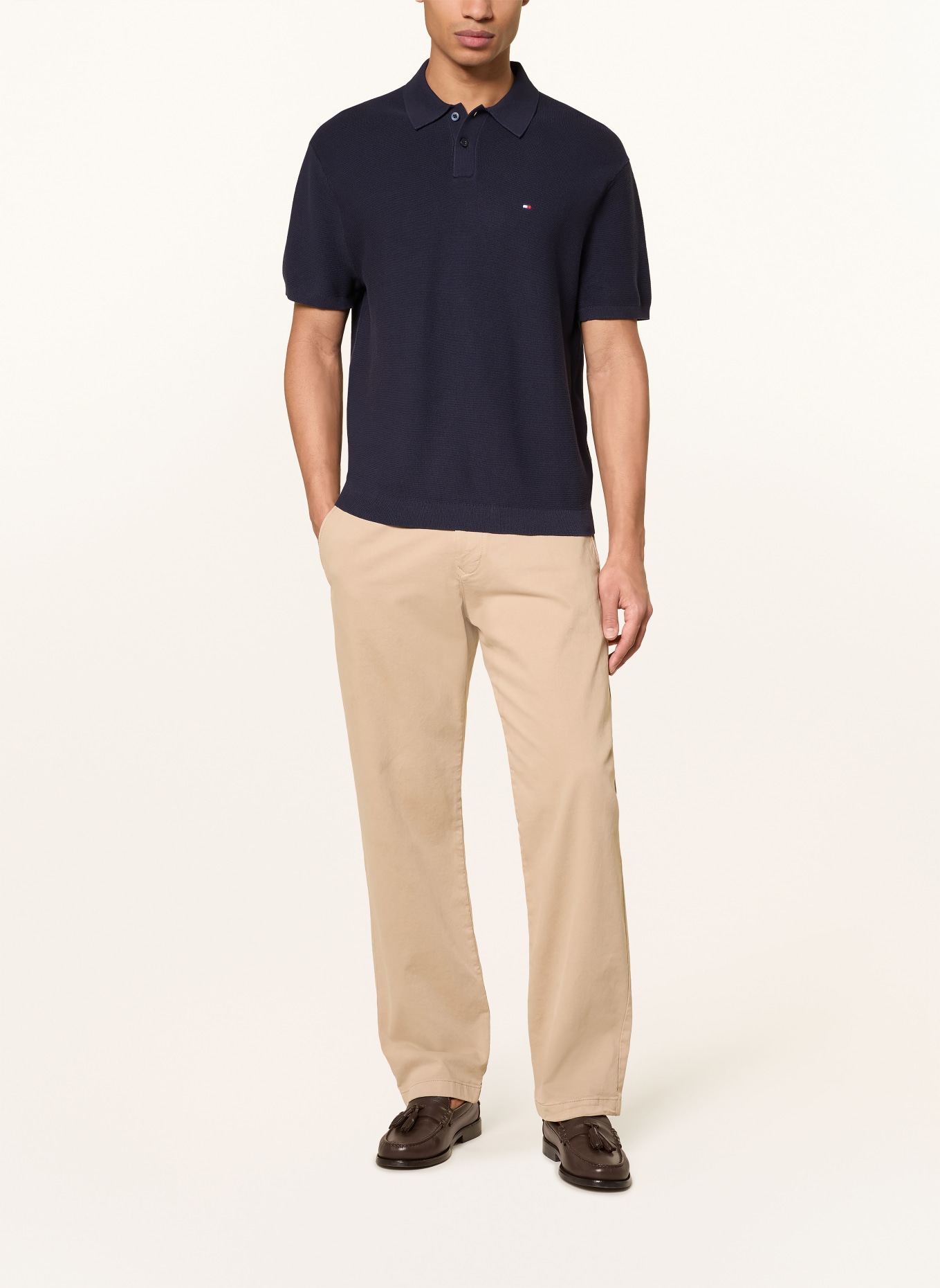 TOMMY HILFIGER piqué polo shirt: DARK BLUE