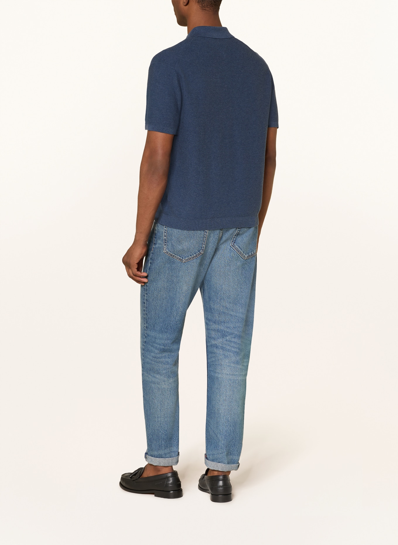 TOMMY HILFIGER piqué polo shirt: DARK BLUE