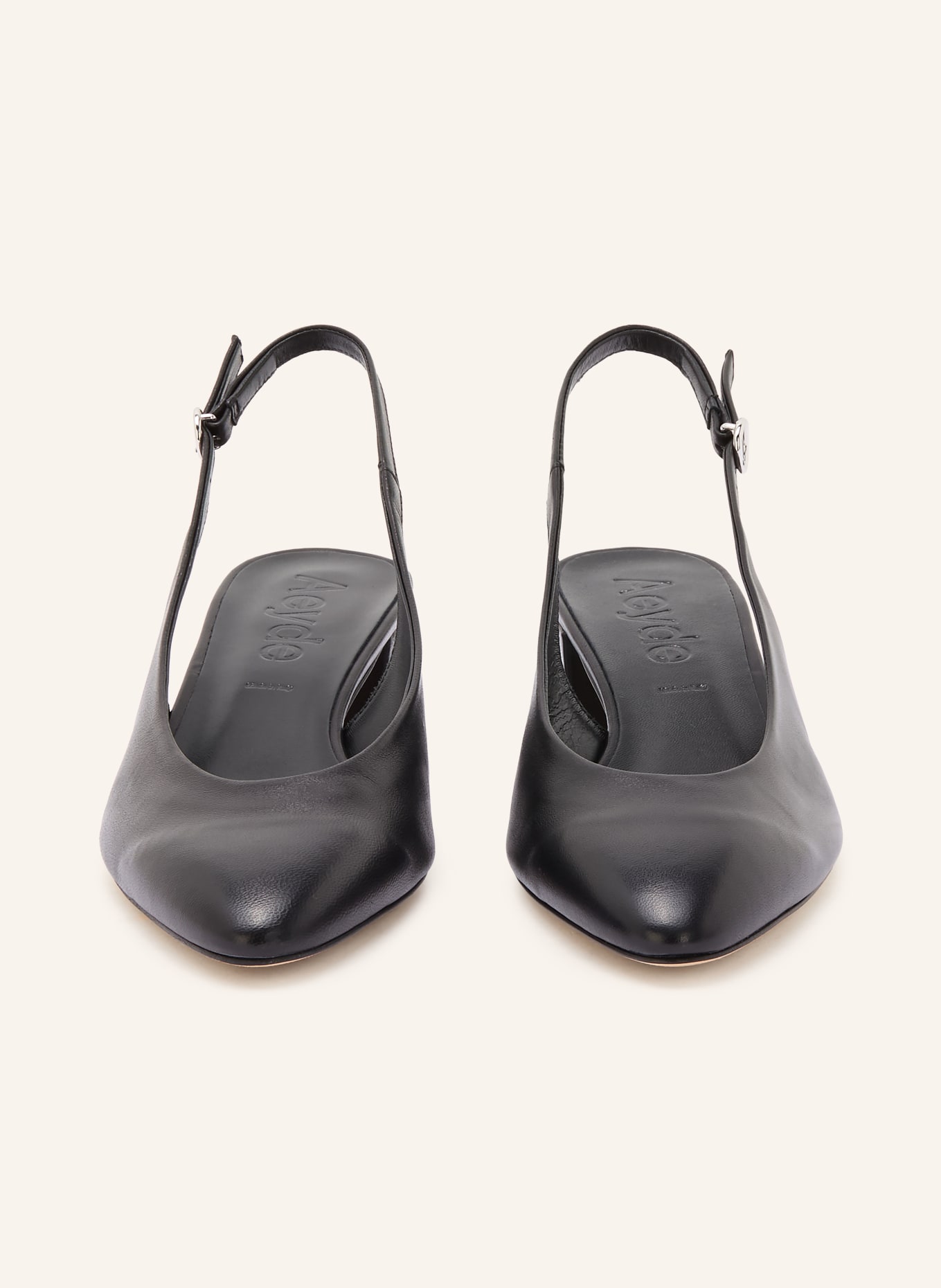 Aeyde Czółenka na rzemieniu CELESTE: CZARNY