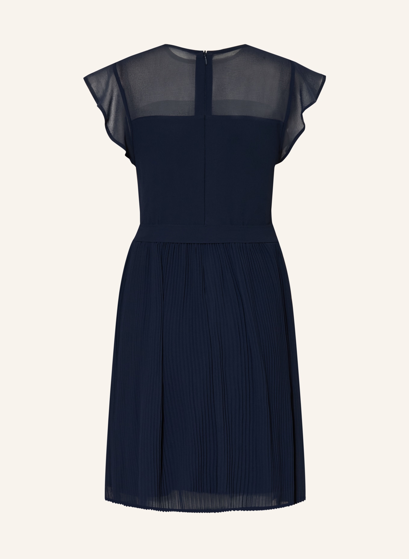 s.Oliver RED Kleid mit Plissees: DUNKELBLAU