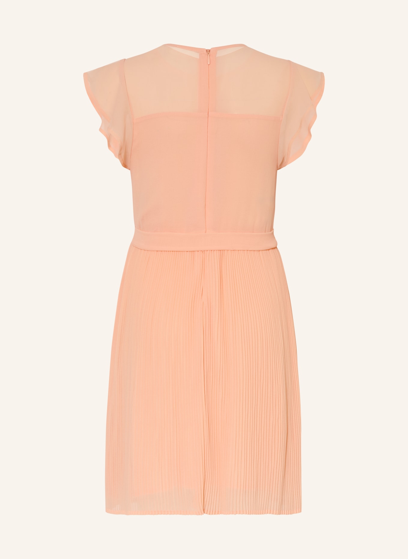 s.Oliver RED Kleid mit Plissees: HELLORANGE