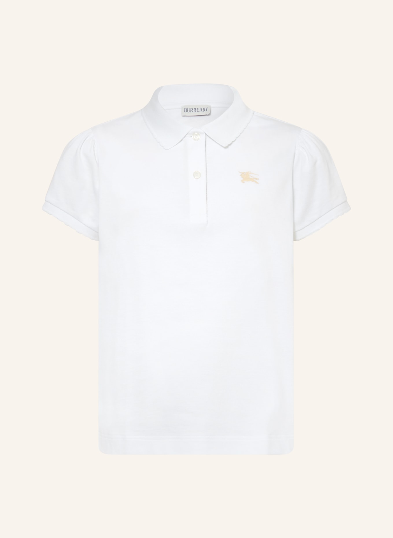 BURBERRY Piqué-Poloshirt EMMY: WEISS