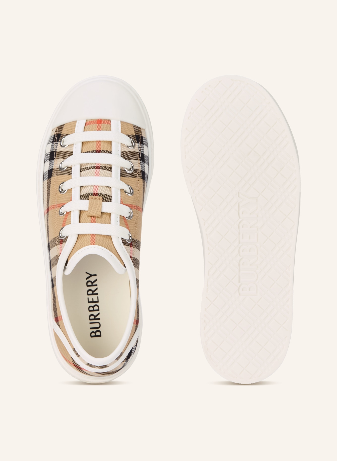 BURBERRY Sneaker: CAMEL / ROT / SCHWARZ