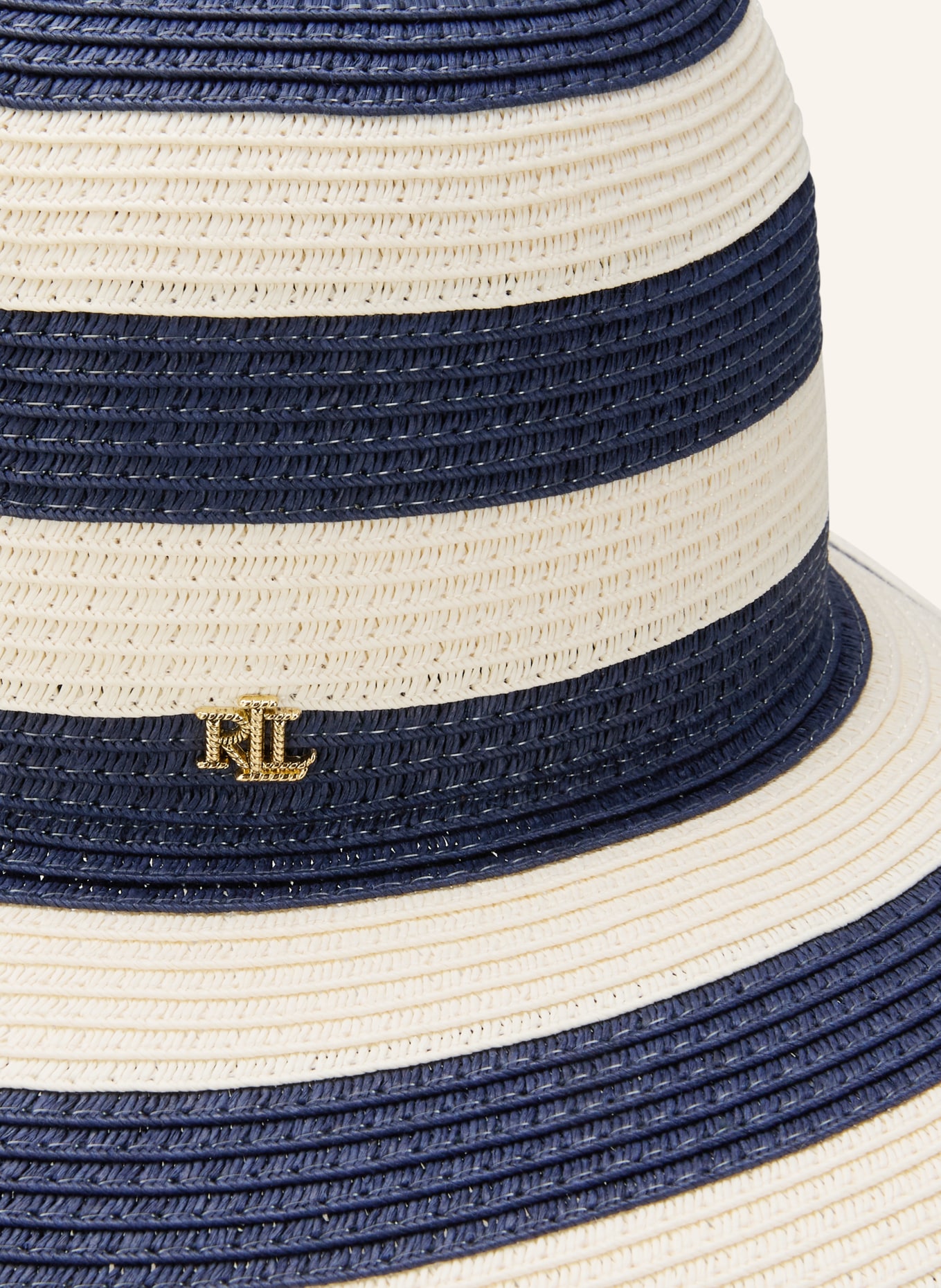 LAUREN RALPH LAUREN klobouk: BÍLÁ / TMAVĚ MODRÁ