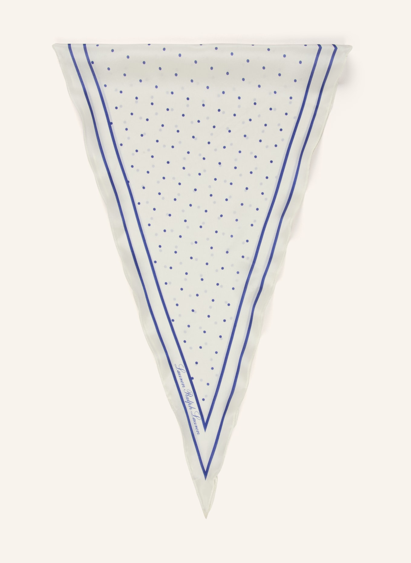 LAUREN RALPH LAUREN Seidentuch: WEISS / BLAU