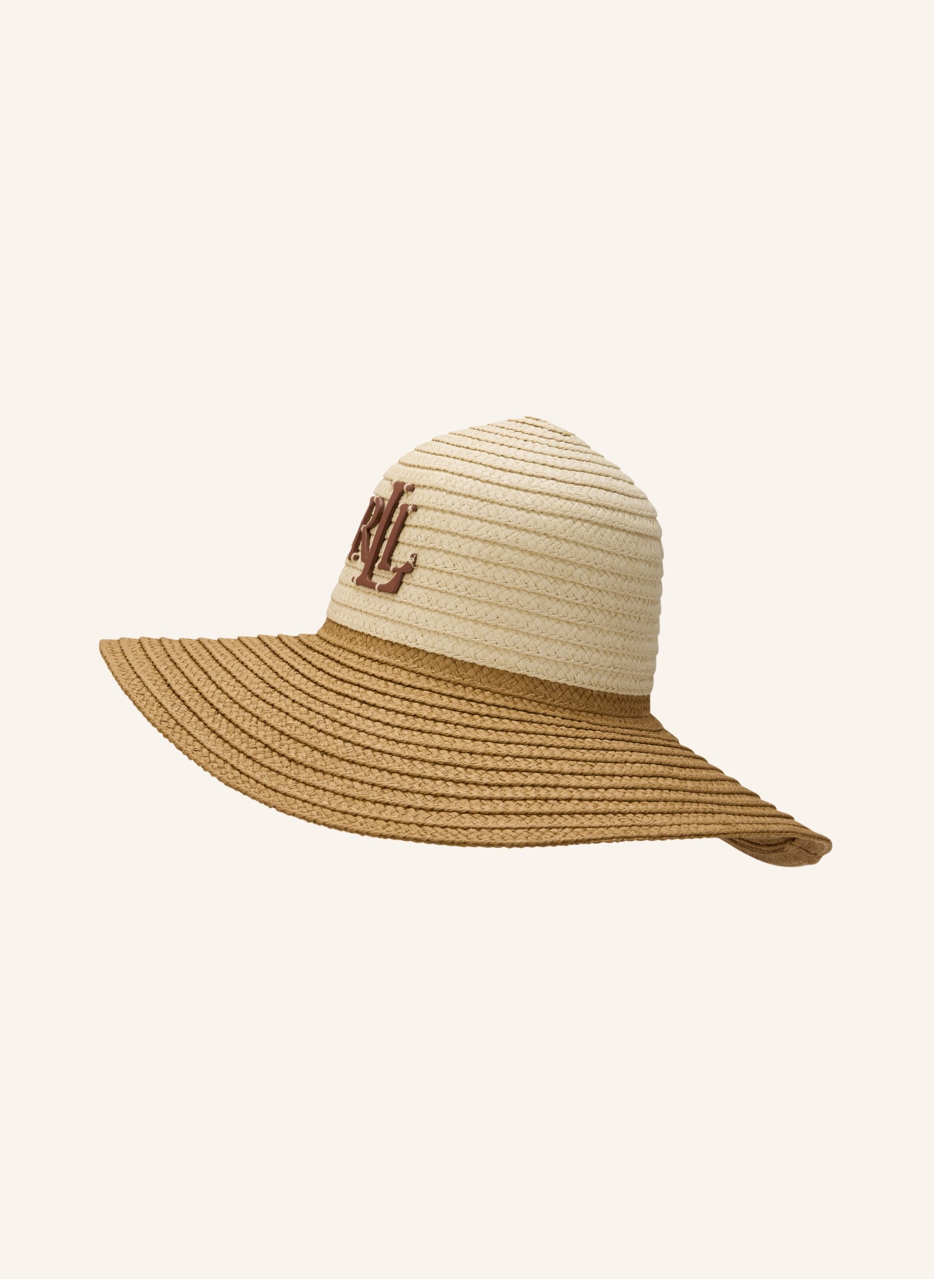 LAUREN RALPH LAUREN hat: COGNAC / ECRU