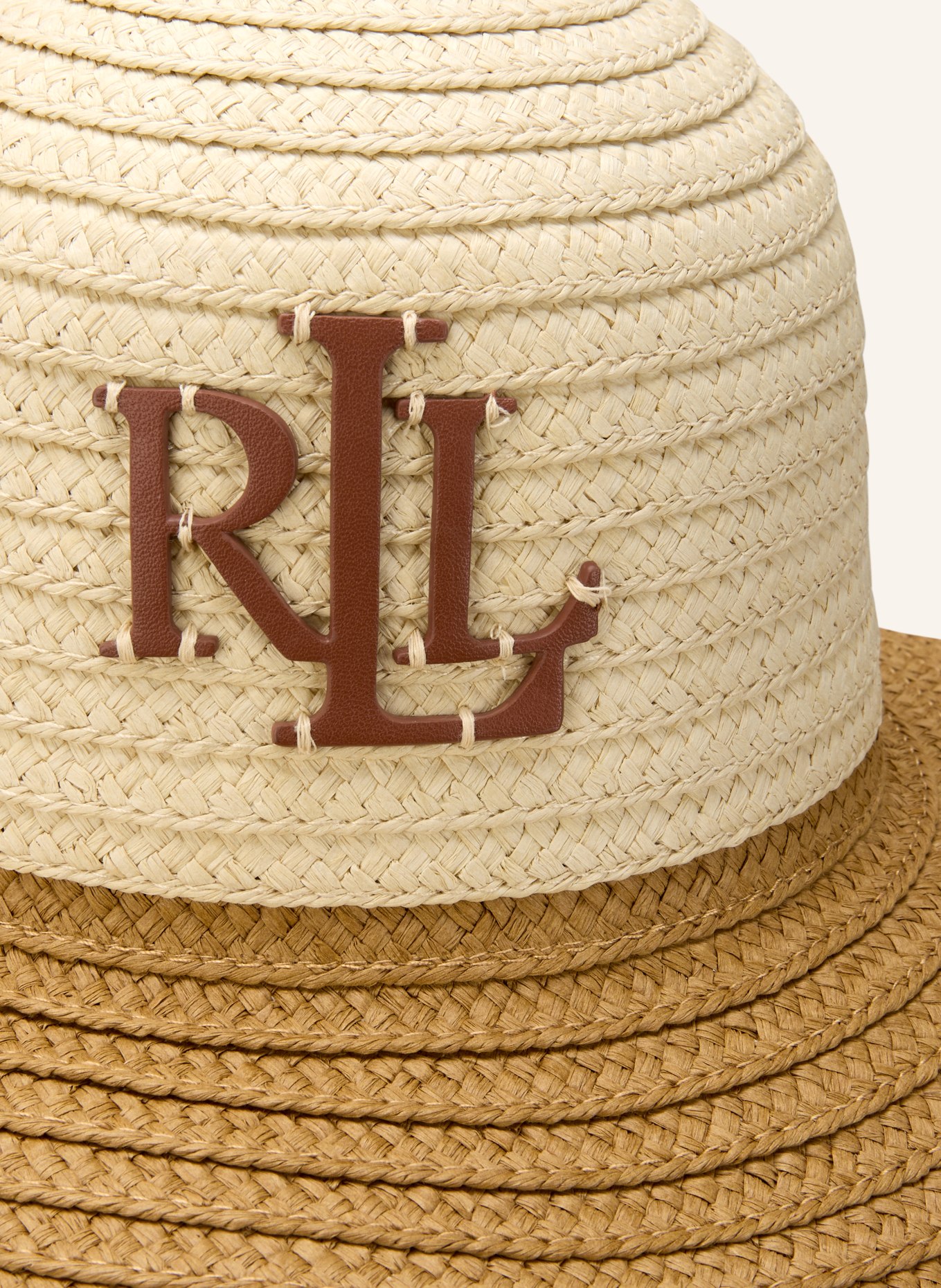 LAUREN RALPH LAUREN hat: COGNAC / ECRU