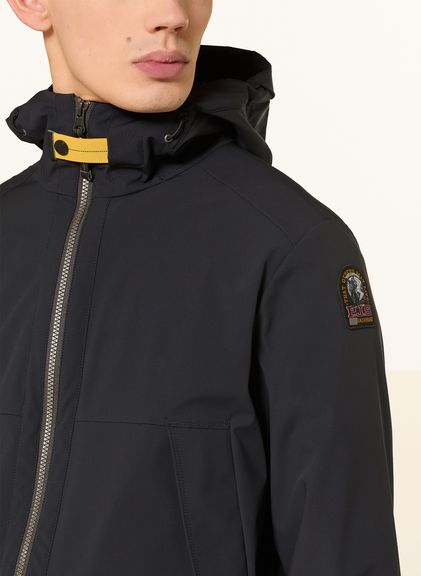 PARAJUMPERS Blouson ABNER: SCHWARZ / ROT / ORANGE