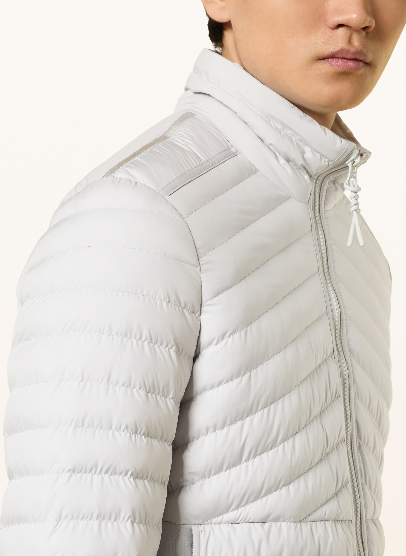 PARAJUMPERS Steppjacke DUNFRIES im Materialmix: HELLGRAU