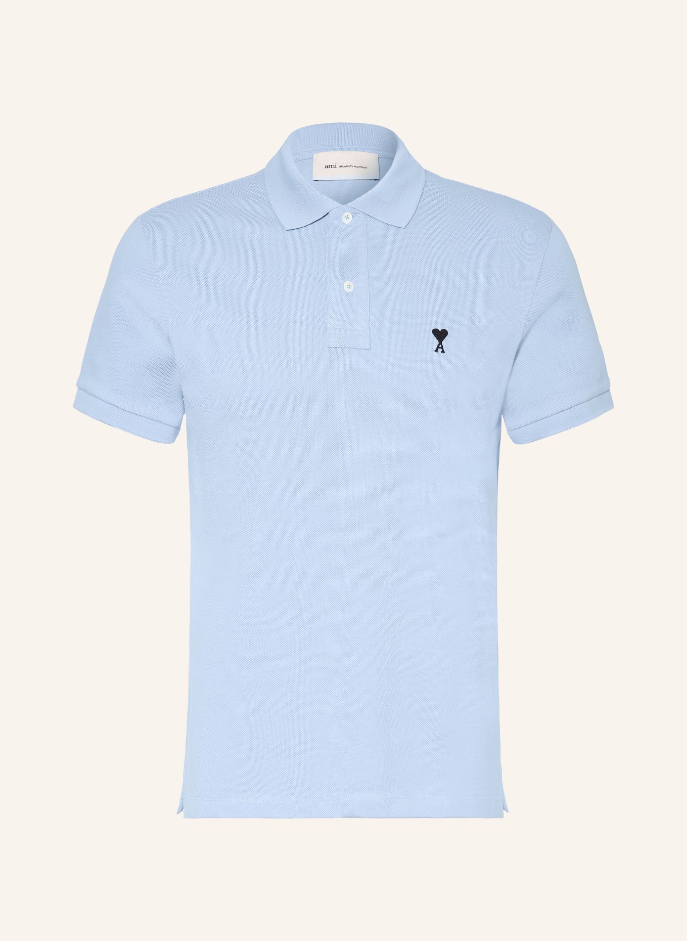 AMI PARIS Koszulka polo z piki: JASNONIEBIESKI