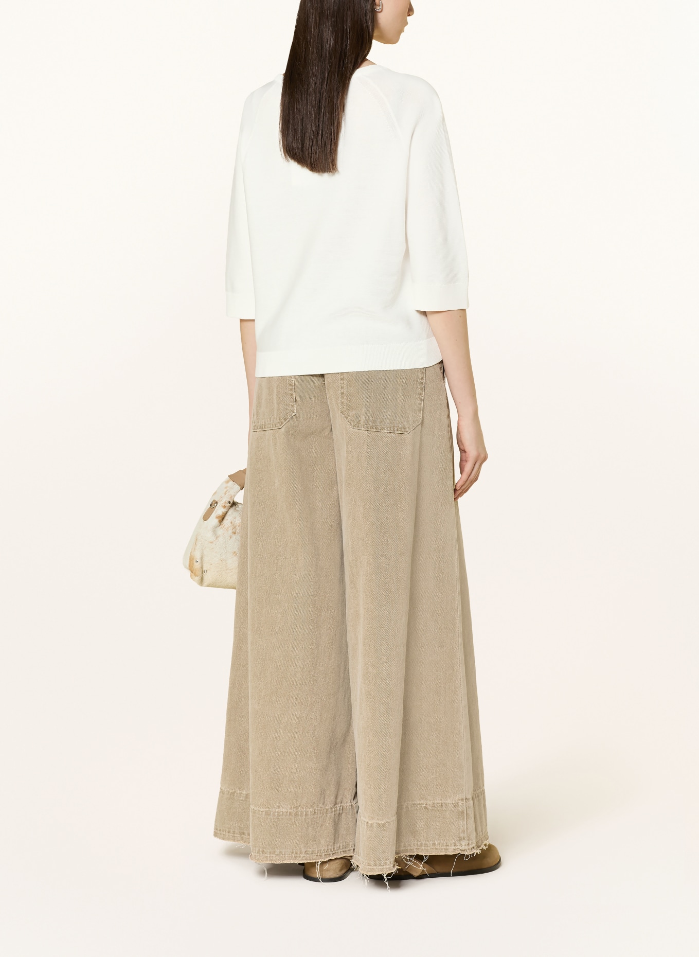 Marc O'Polo DENIM Svetr s 3/4 rukávy: BÍLÁ