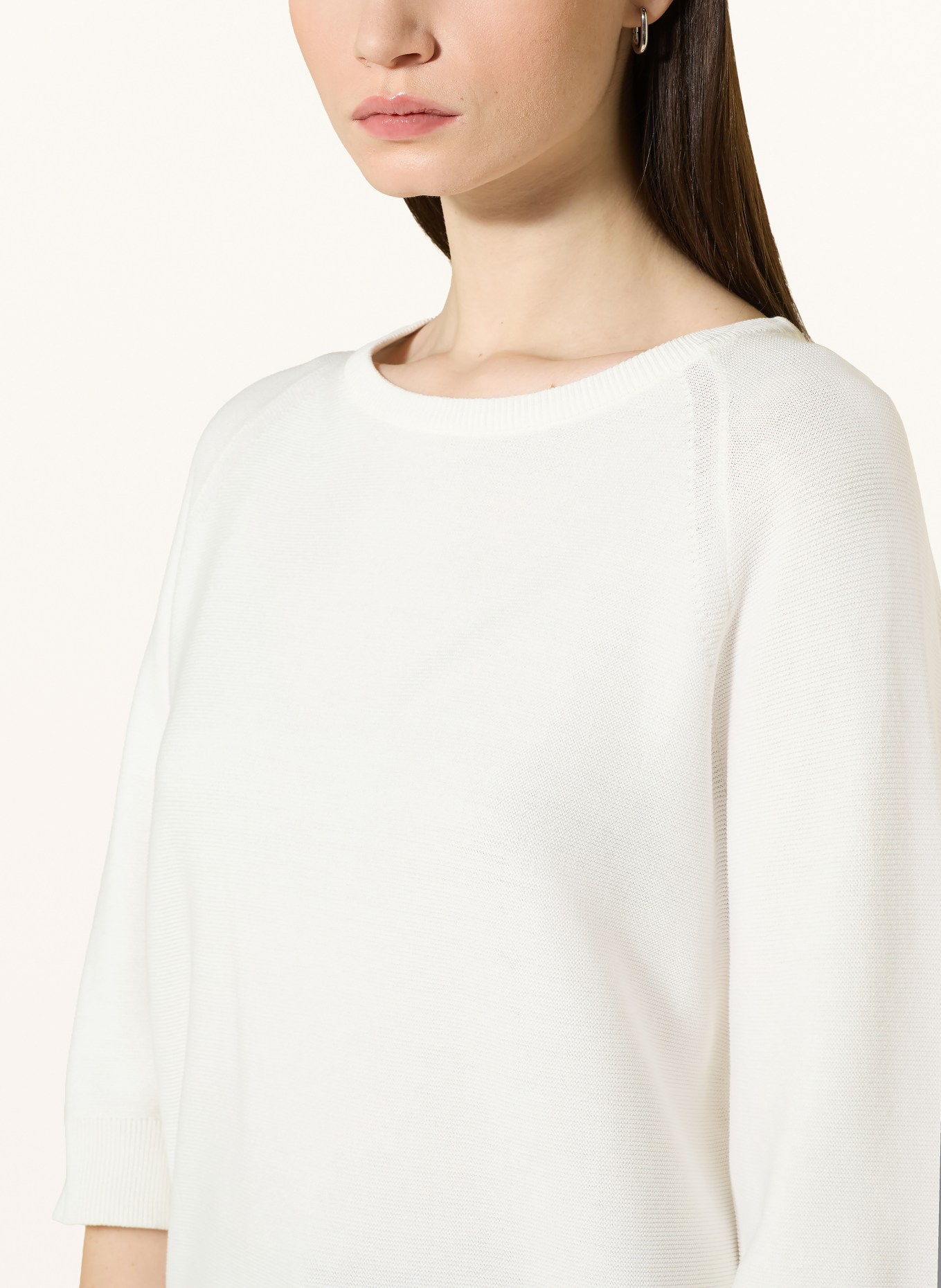 Marc O'Polo DENIM Svetr s 3/4 rukávy: BÍLÁ