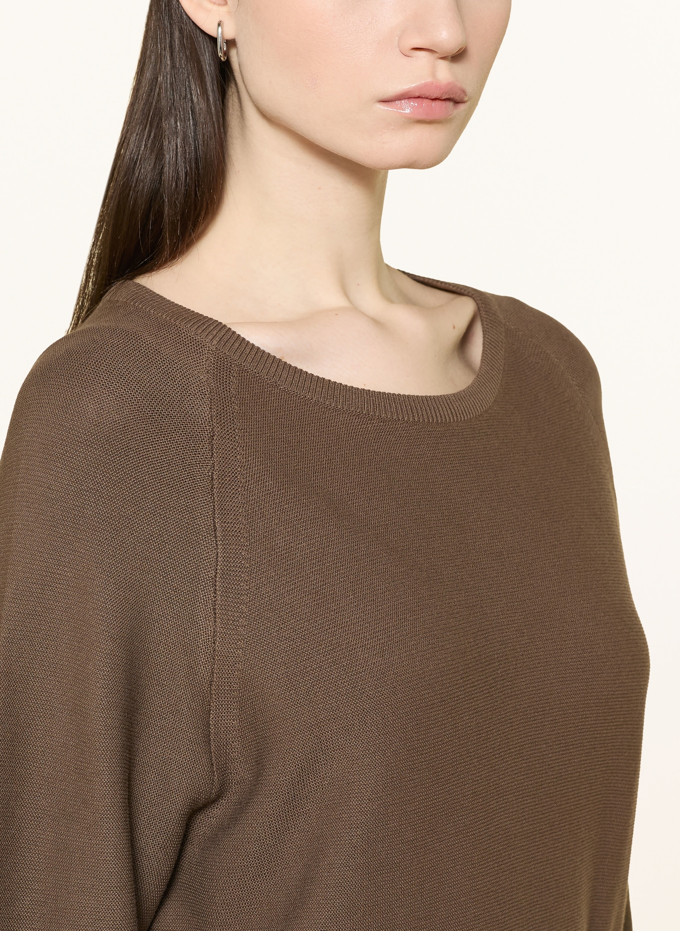 Marc O'Polo DENIM Svetr s 3/4 rukávy: HNĚDÁ