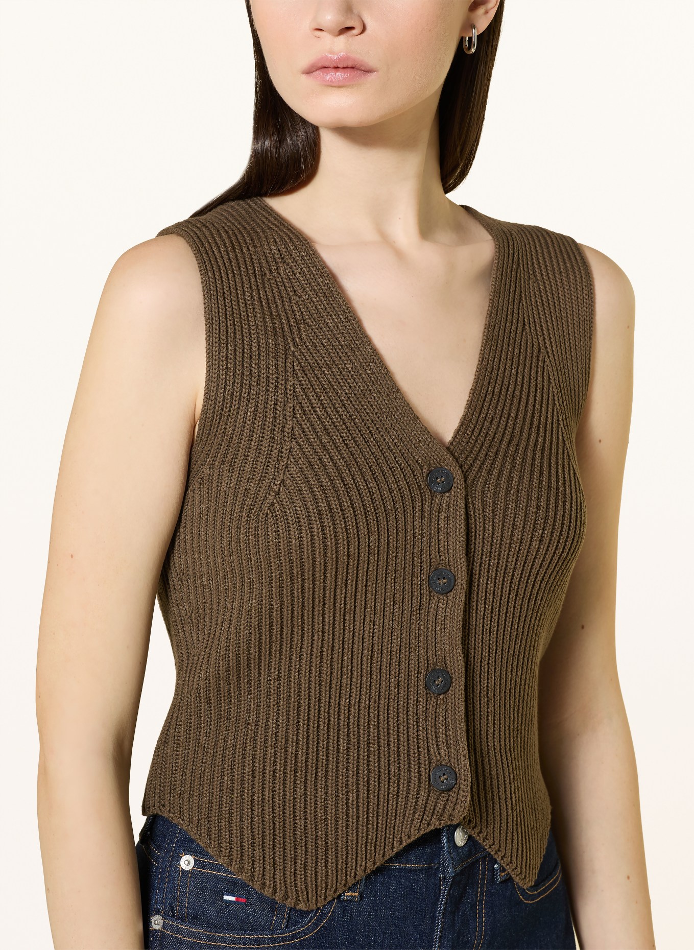 Marc O'Polo DENIM knitted vest: BROWN