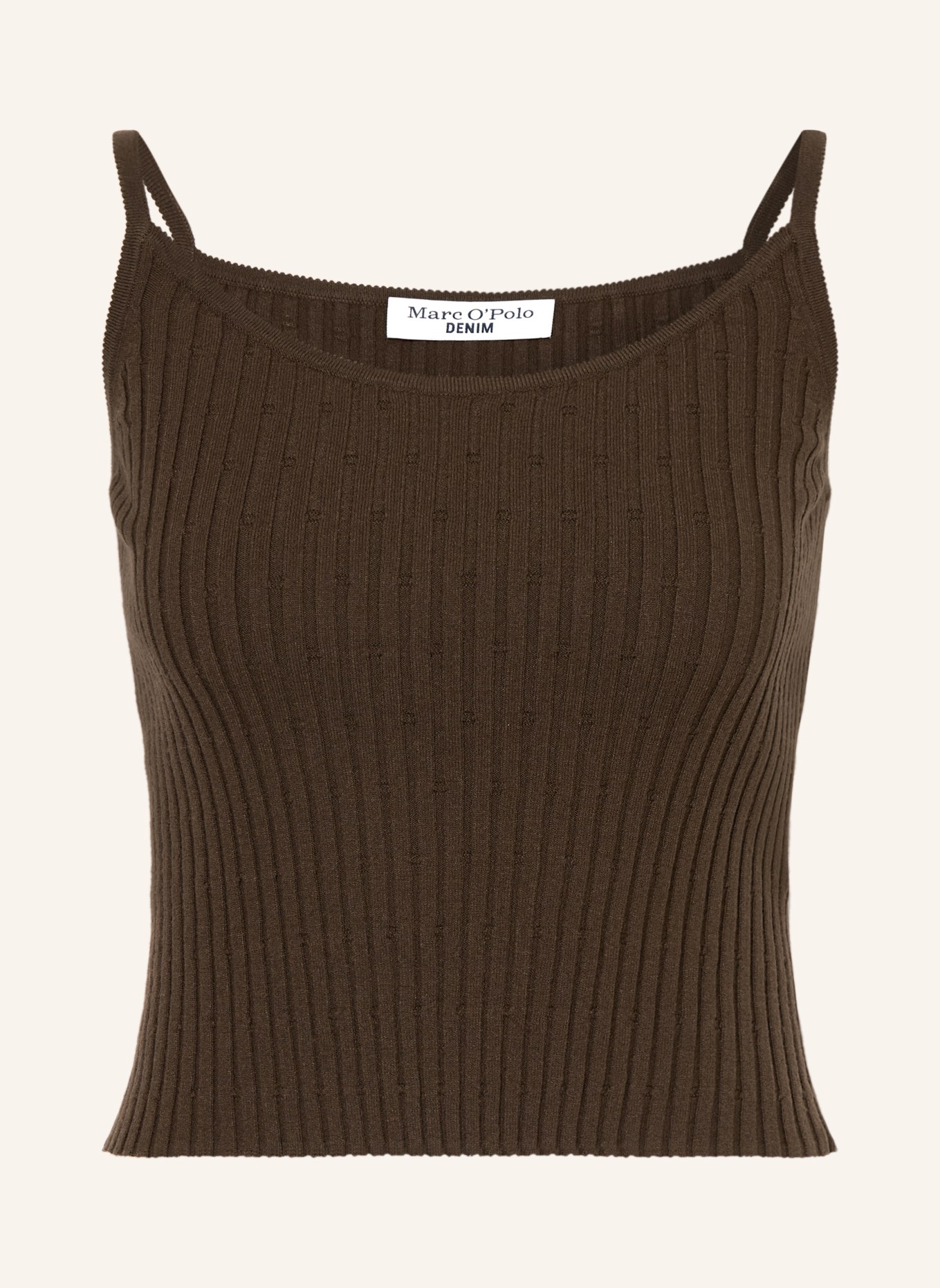 Marc O'Polo DENIM pletený top: TMAVĚ HNĚDÁ