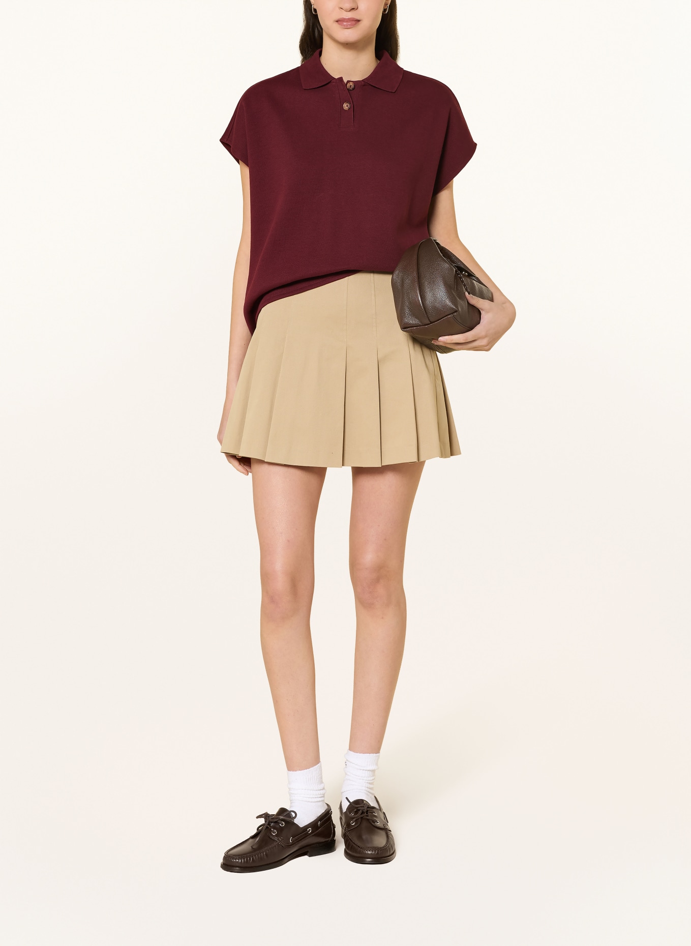 Marc O'Polo DENIM Piqué polokošile: TMAVĚ ČERVENÁ