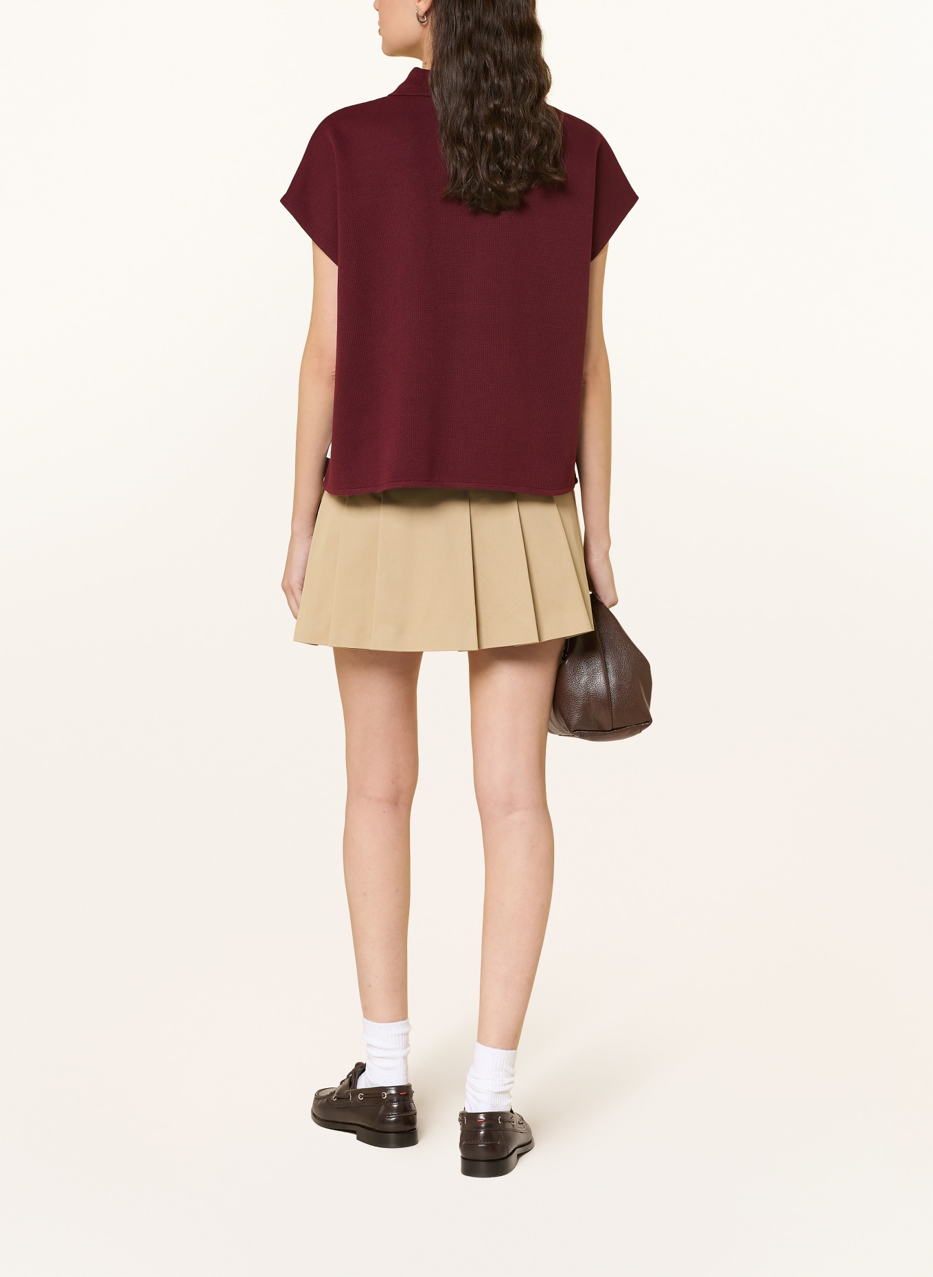 Marc O'Polo DENIM Piqué polokošile: TMAVĚ ČERVENÁ