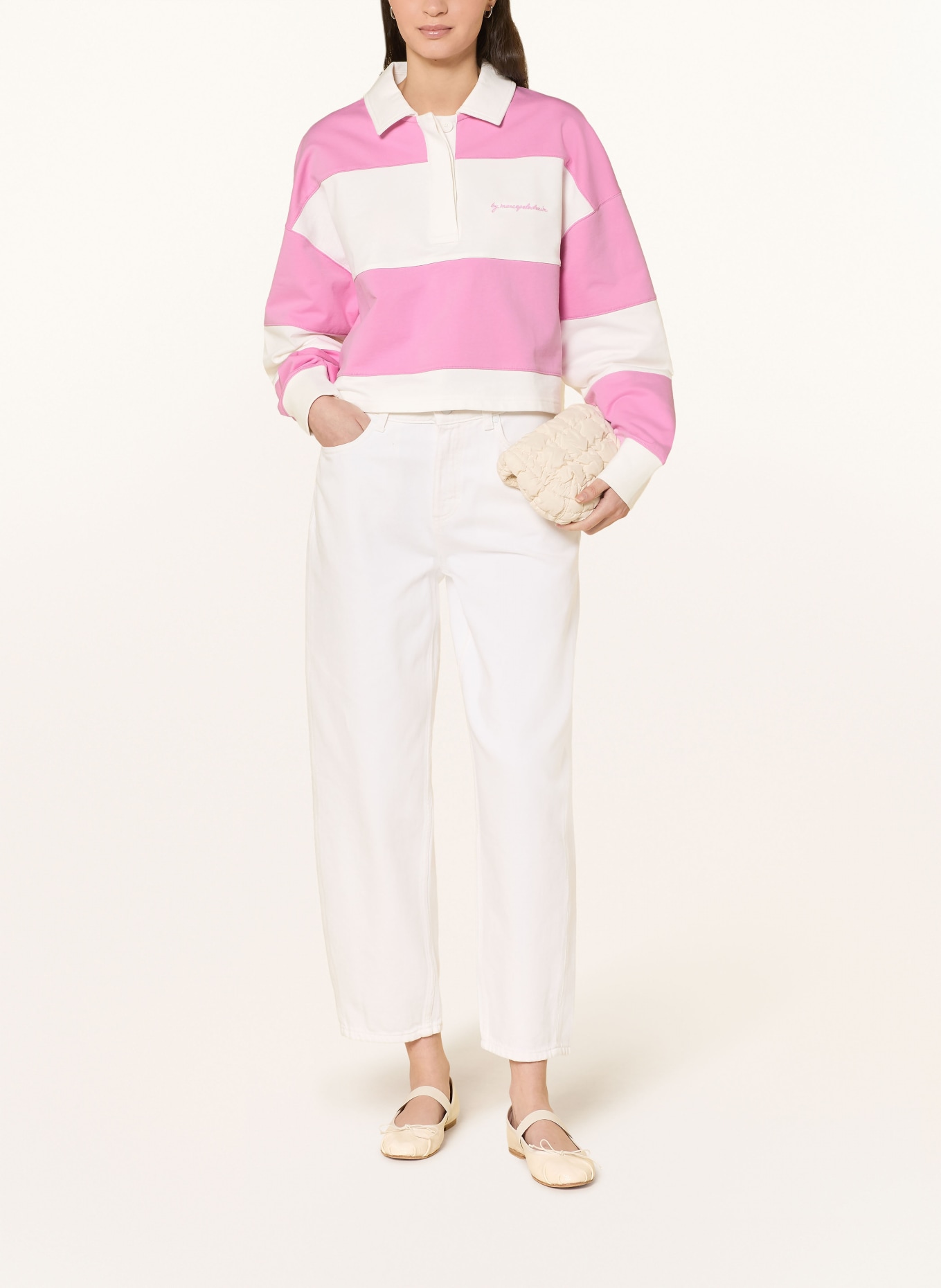 Marc O'Polo DENIM Rugbyshirt: ROSA / WEISS