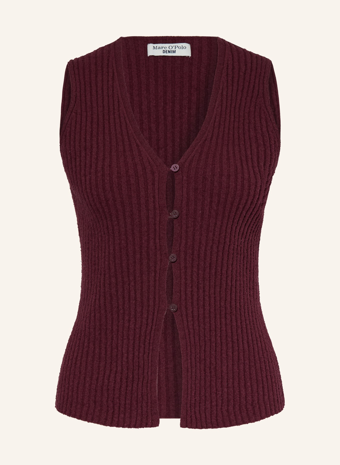 Marc O'Polo DENIM Strickweste: DUNKELROT