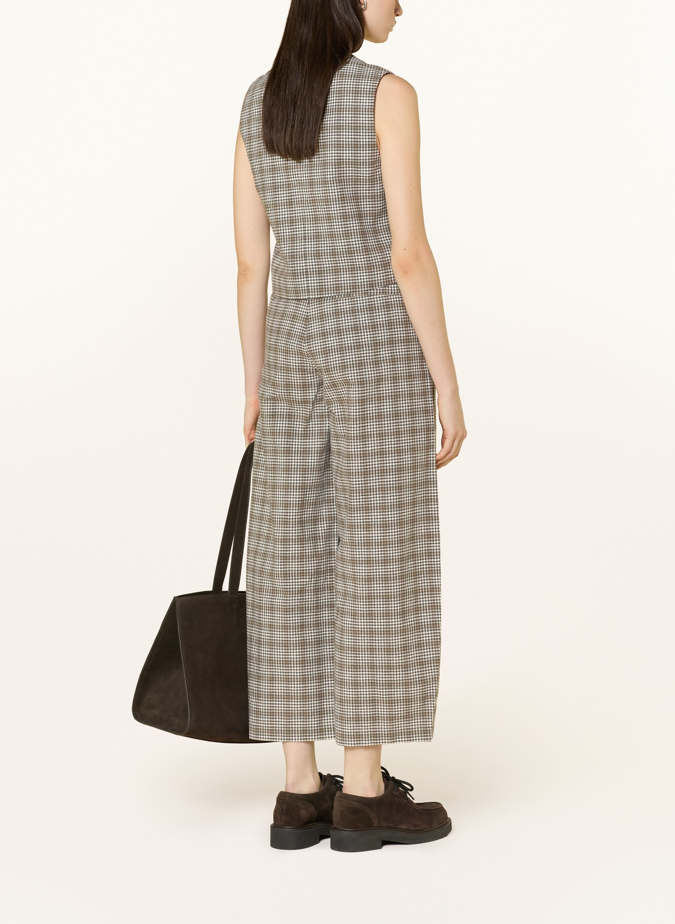 Marc O'Polo DENIM Blazerweste mit Leinen: OLIV / BRAUN / WEISS