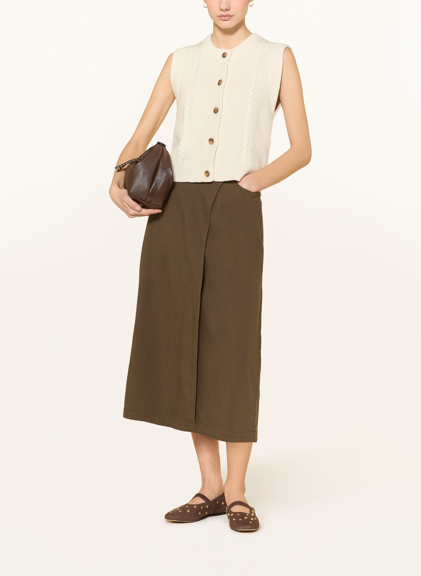 Marc O'Polo DENIM Wickelrock: BRAUN